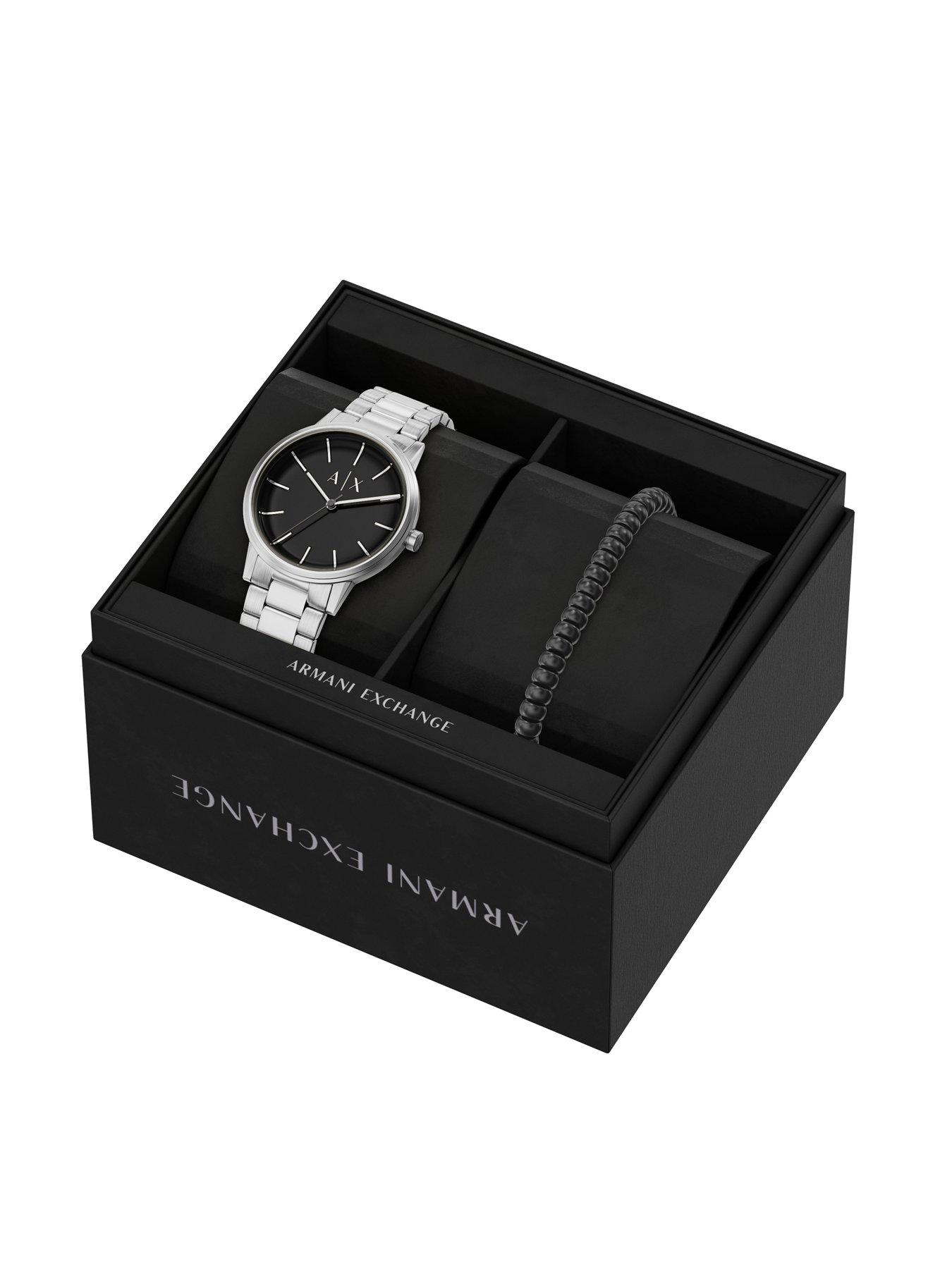Image 2 of 7 of Armani Exchange Three-Hand Watch and Bracelet Set