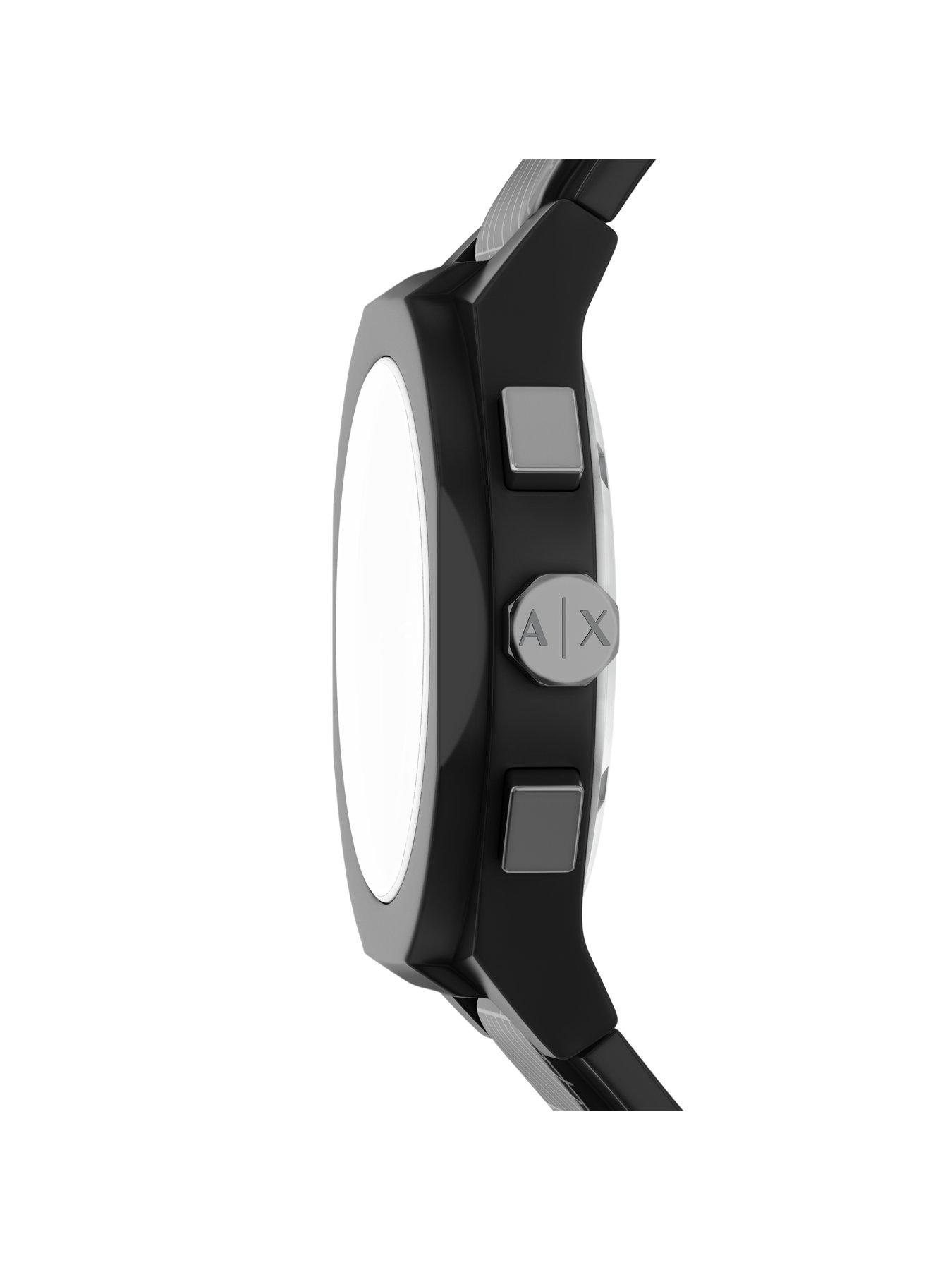 Image 4 of 7 of Armani Exchange Sync Chronograph Black Silicone Watch