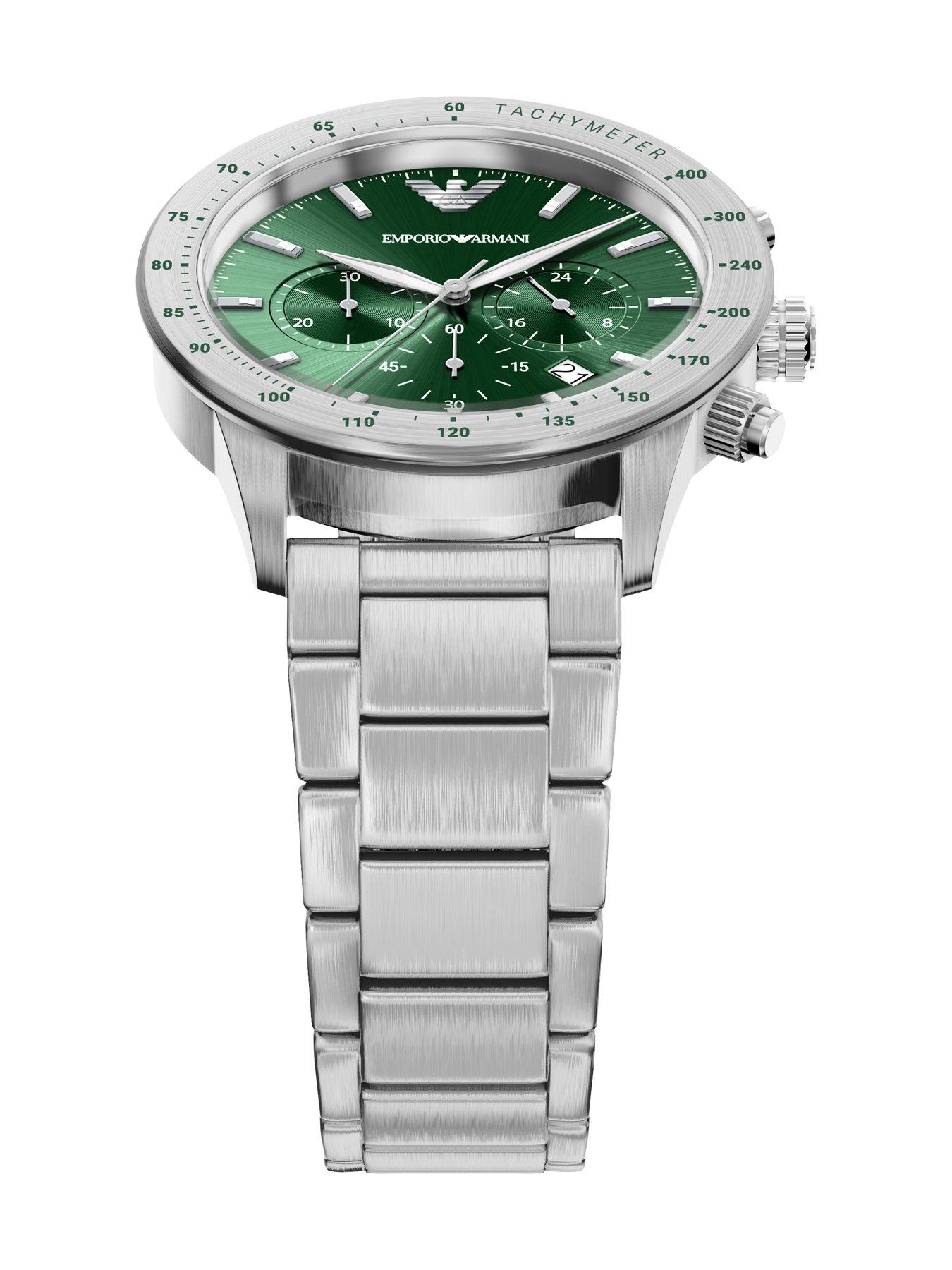 Image 4 of 7 of Emporio Armani Chronograph Stainless Steel Watch and Bracelet Set (AR80088SET)