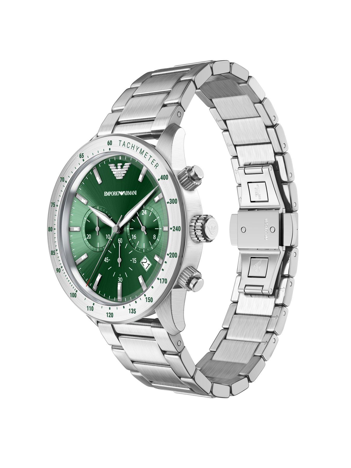 Image 6 of 7 of Emporio Armani Chronograph Stainless Steel Watch and Bracelet Set (AR80088SET)