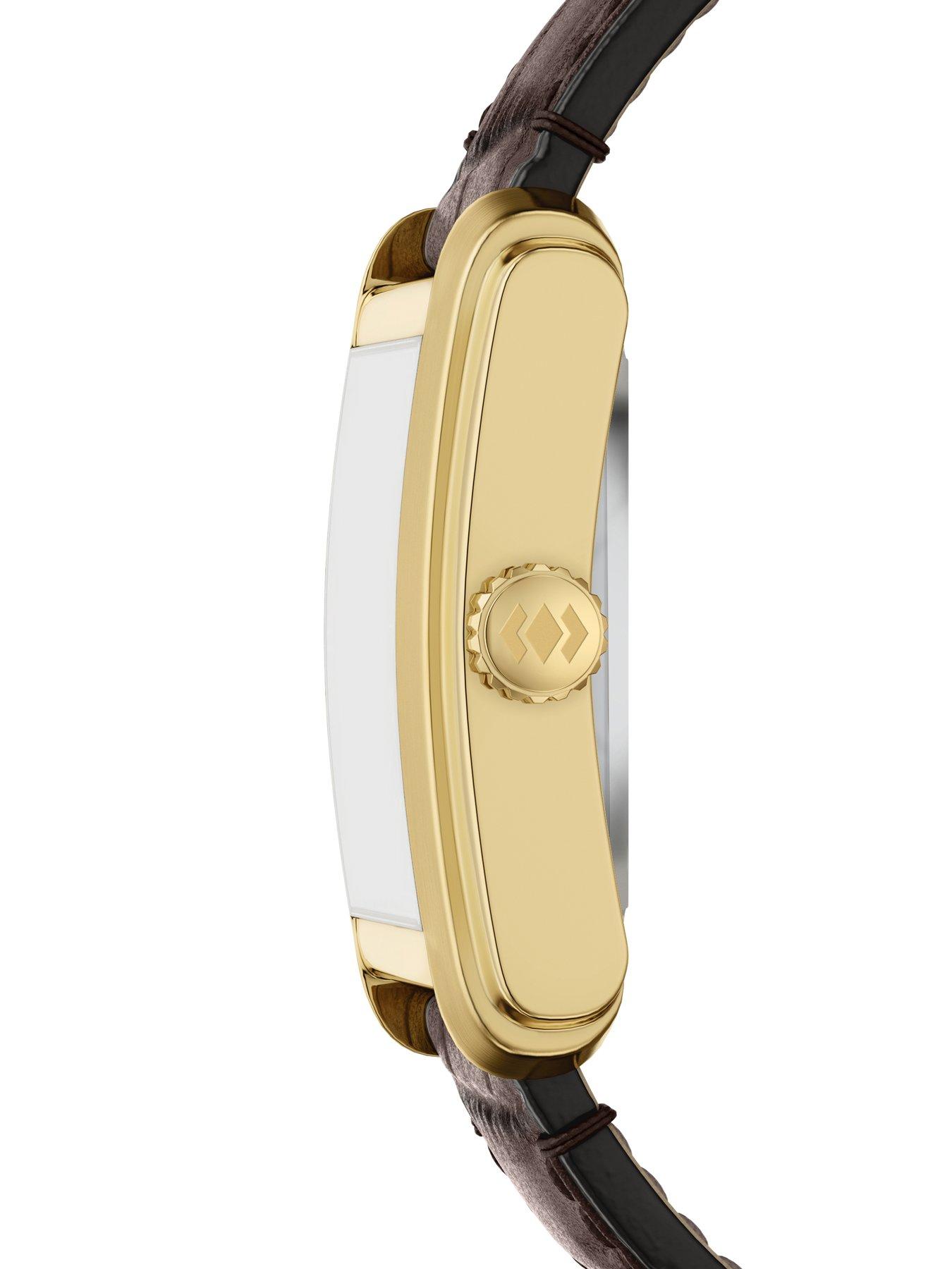 Image 4 of 7 of Fossil Carraway Automatic Croc Leather Watch
