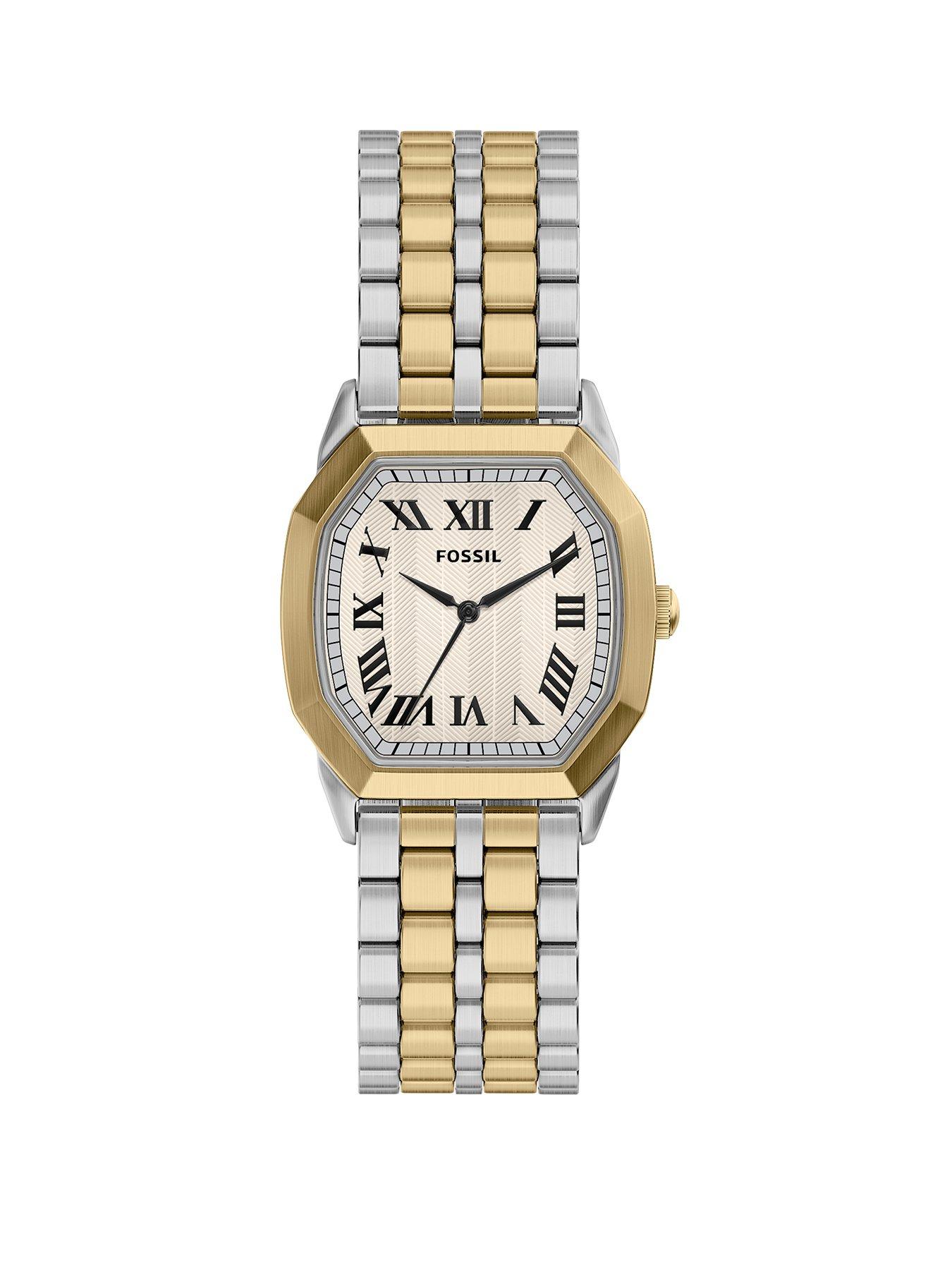 Fossil Fossil Men's Harlow Three-Hand Two-Tone Stainless Steel Watch, FS6212