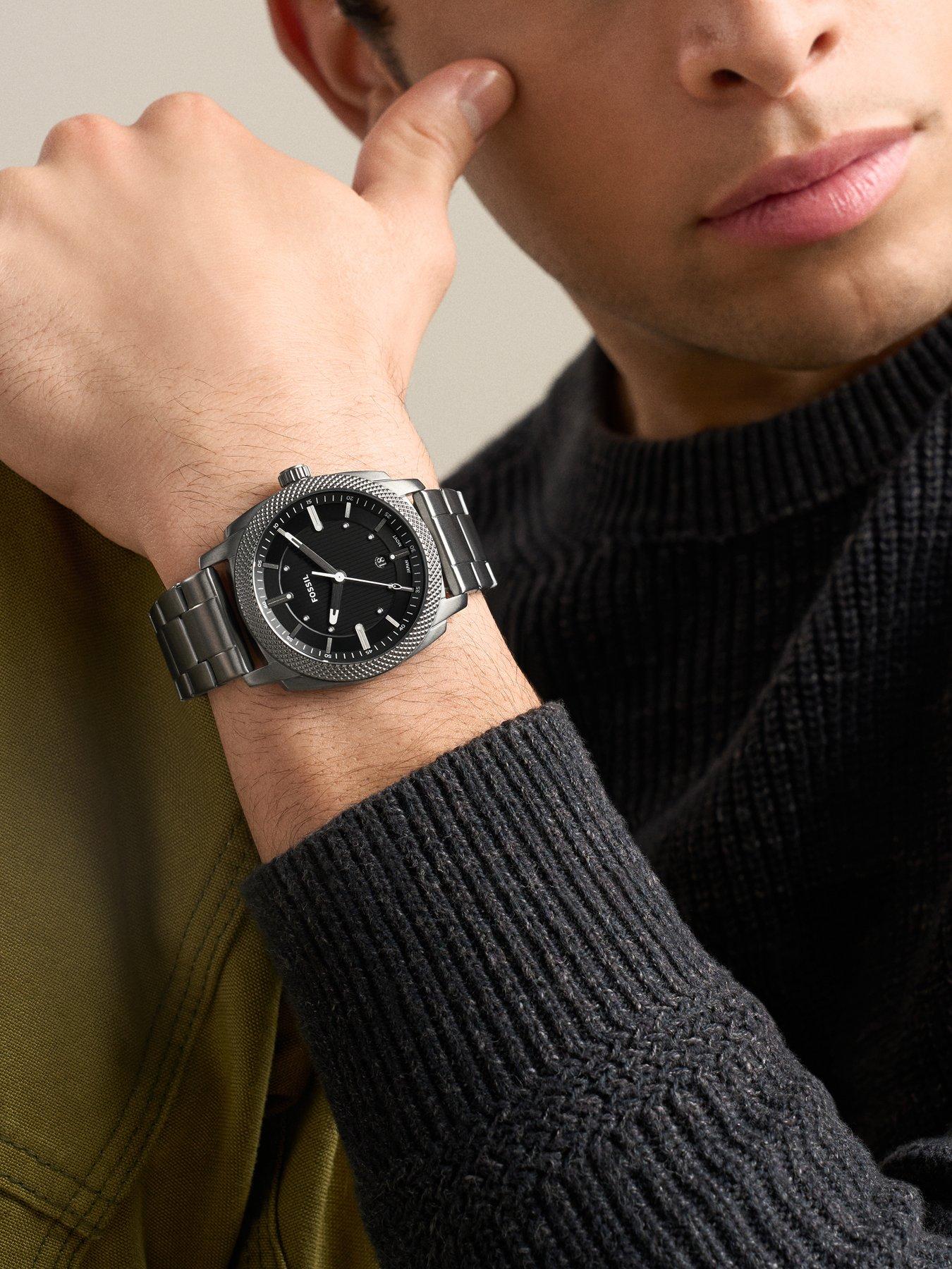 Image 7 of 7 of Fossil Machine Three-Hand Date Watch