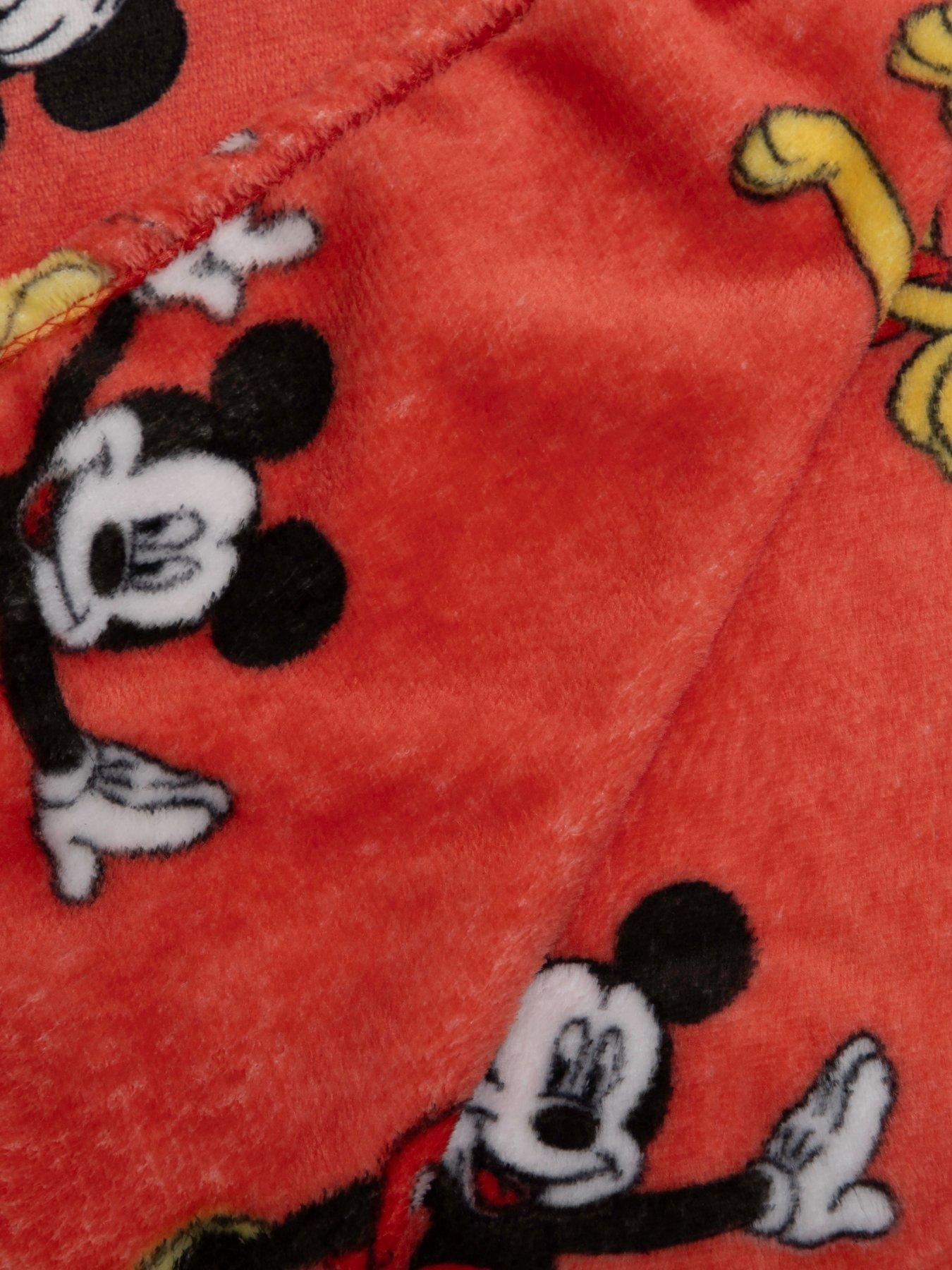 Image 4 of 6 of Mickey Mouse Disney Mickey And Minnie Ditsy Rotary Fleece Blanket