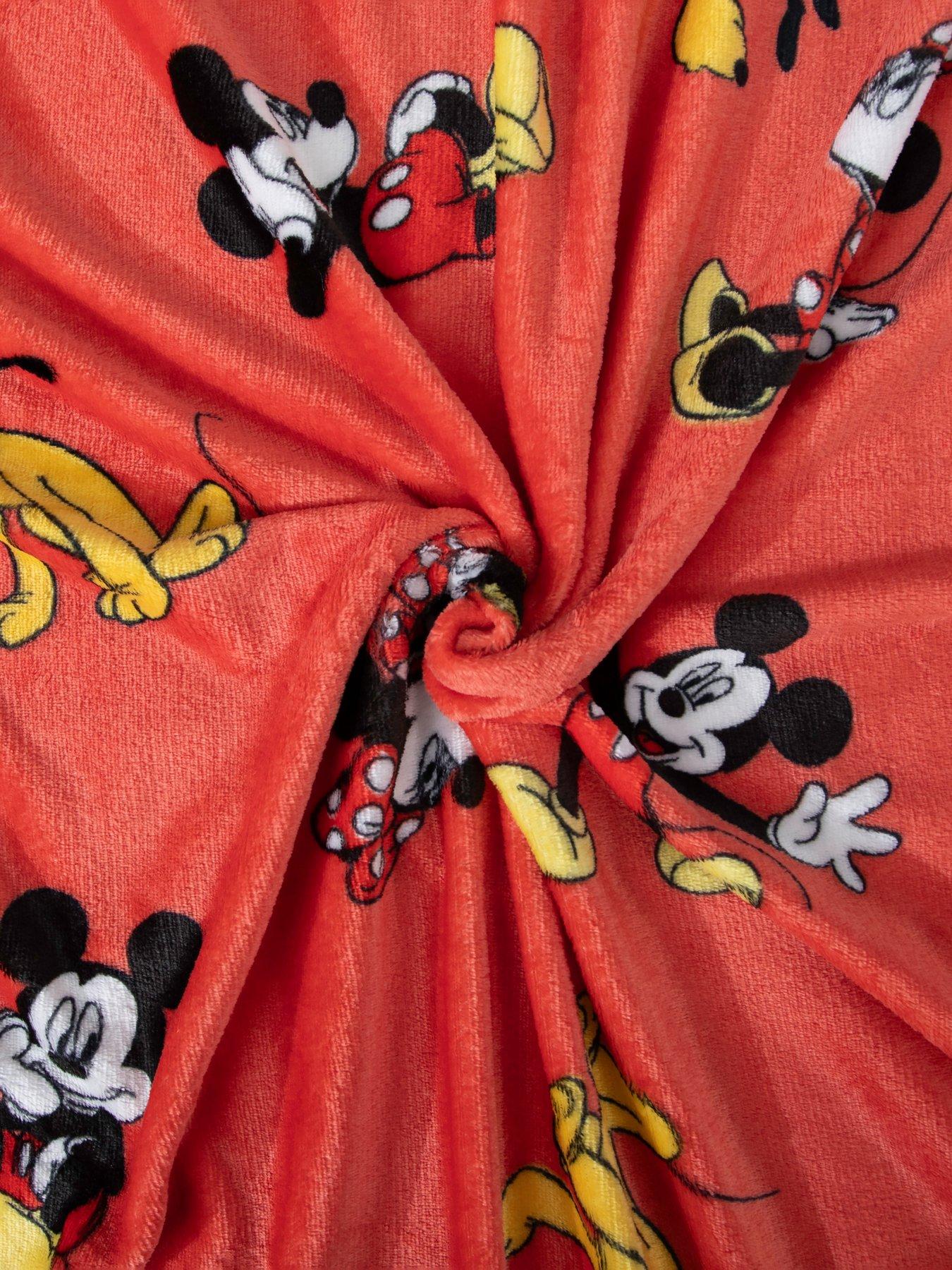 Image 5 of 6 of Mickey Mouse Disney Mickey And Minnie Ditsy Rotary Fleece Blanket