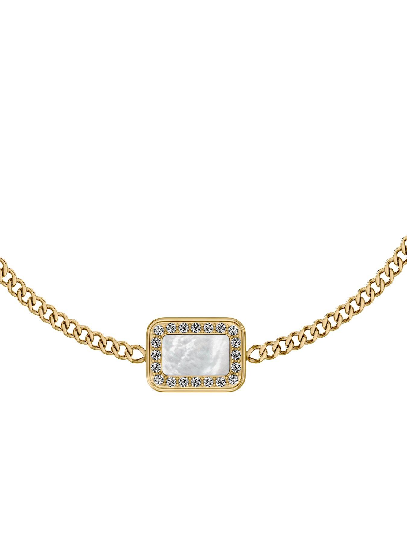 Image 3 of 5 of Fossil Raquel Mother-of-Pearl Station Bracelet - Gold
