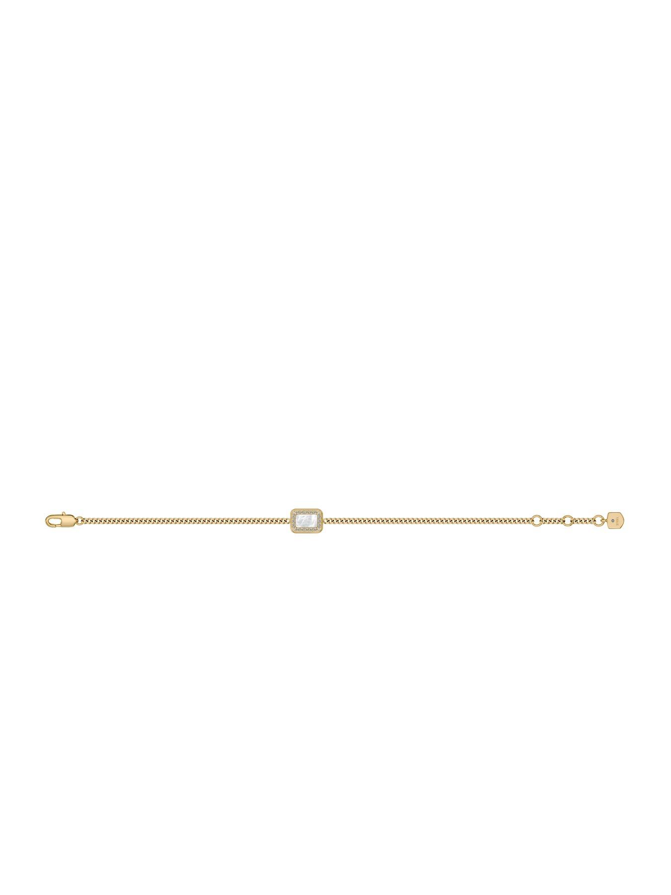 Image 5 of 5 of Fossil Raquel Mother-of-Pearl Station Bracelet - Gold
