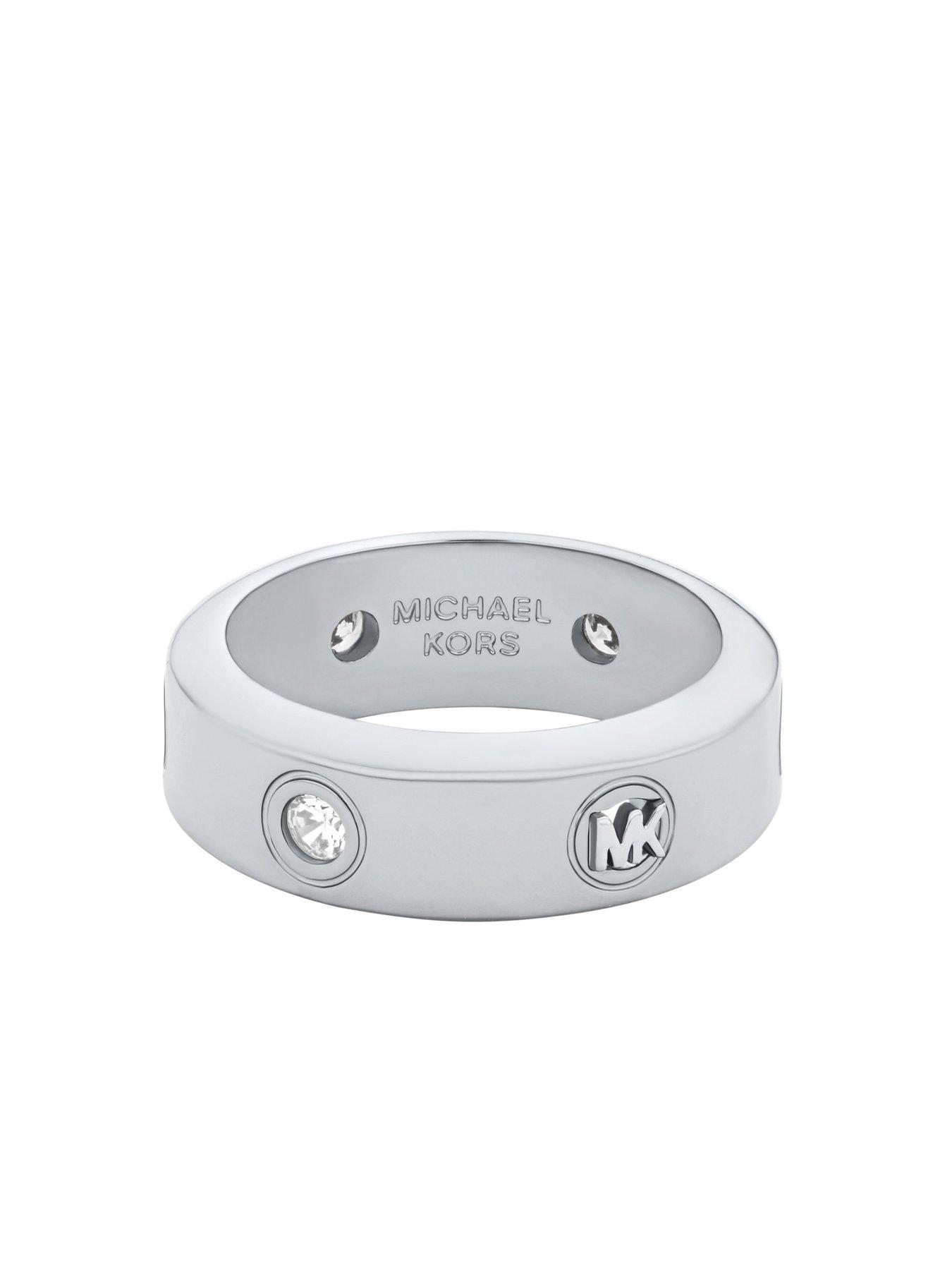 Image 2 of 4 of Michael Kors Stone Station Ring - Silver