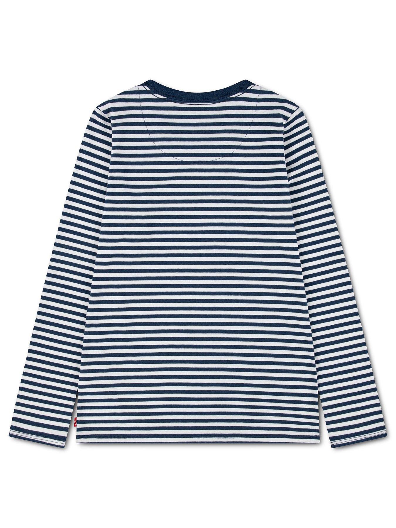 Image 2 of 3 of Levi's Girls Stripe Long Sleeve T-Shirt - Blue