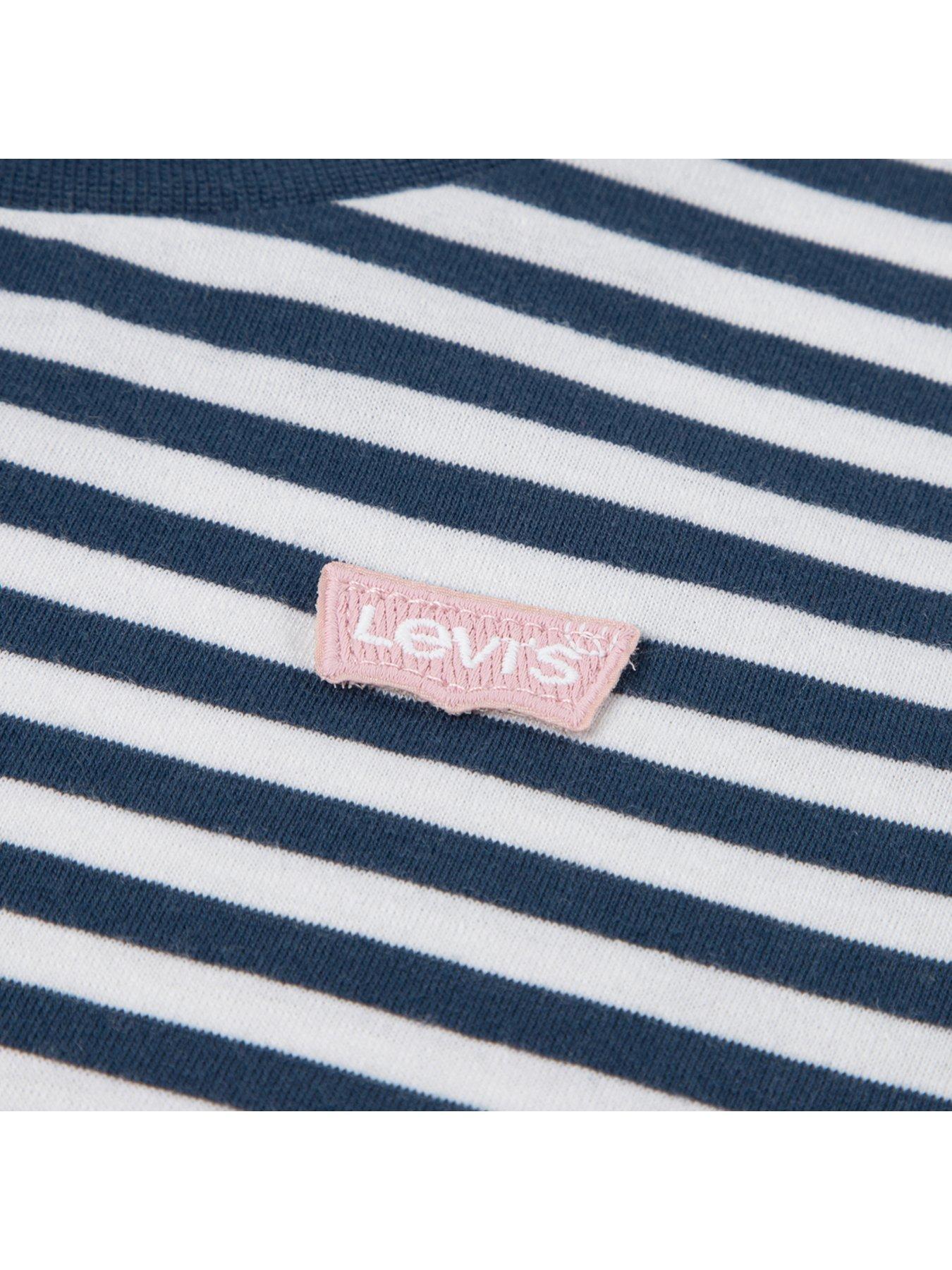 Image 3 of 3 of Levi's Girls Stripe Long Sleeve T-Shirt - Blue