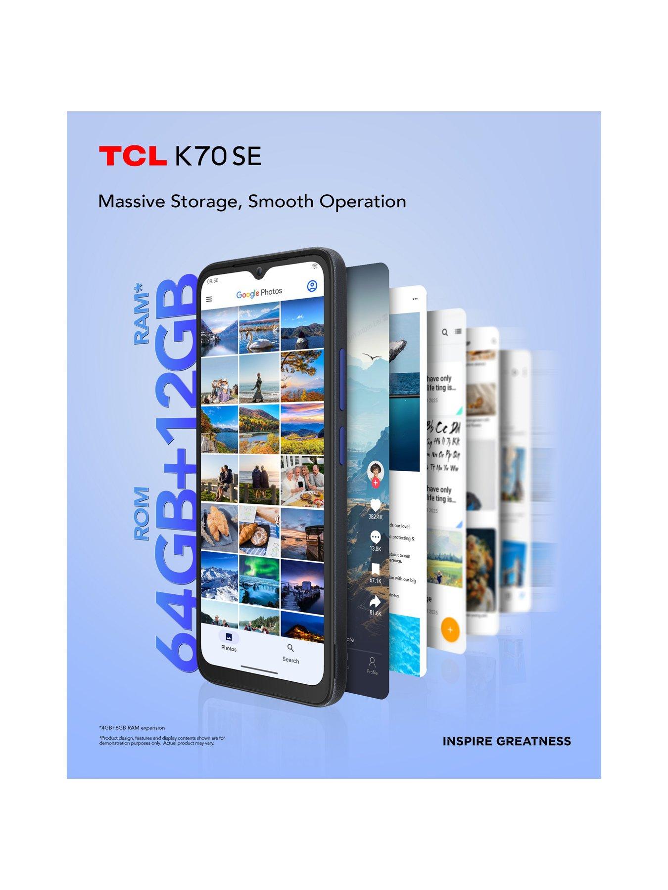 Image 5 of 8 of TCL K70 SE Indigo Black