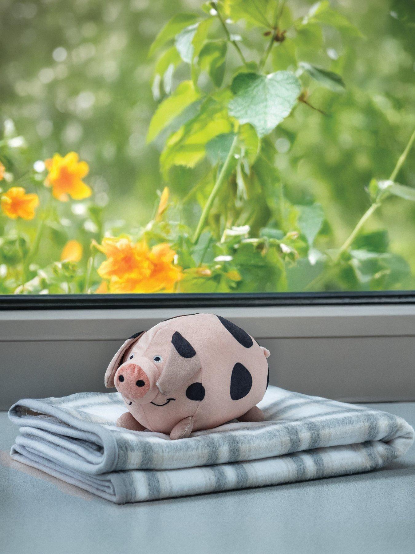 Zoon Pig-In-Blanket With Comforter - Grey Check