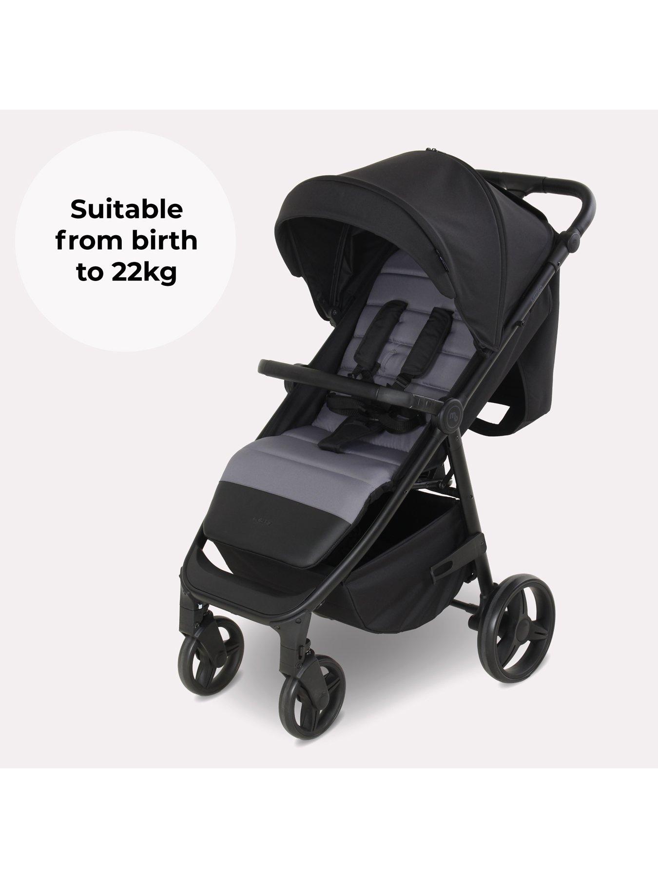 Image 2 of 8 of My Babiie MB160 Plus Pushchair - Black & Grey