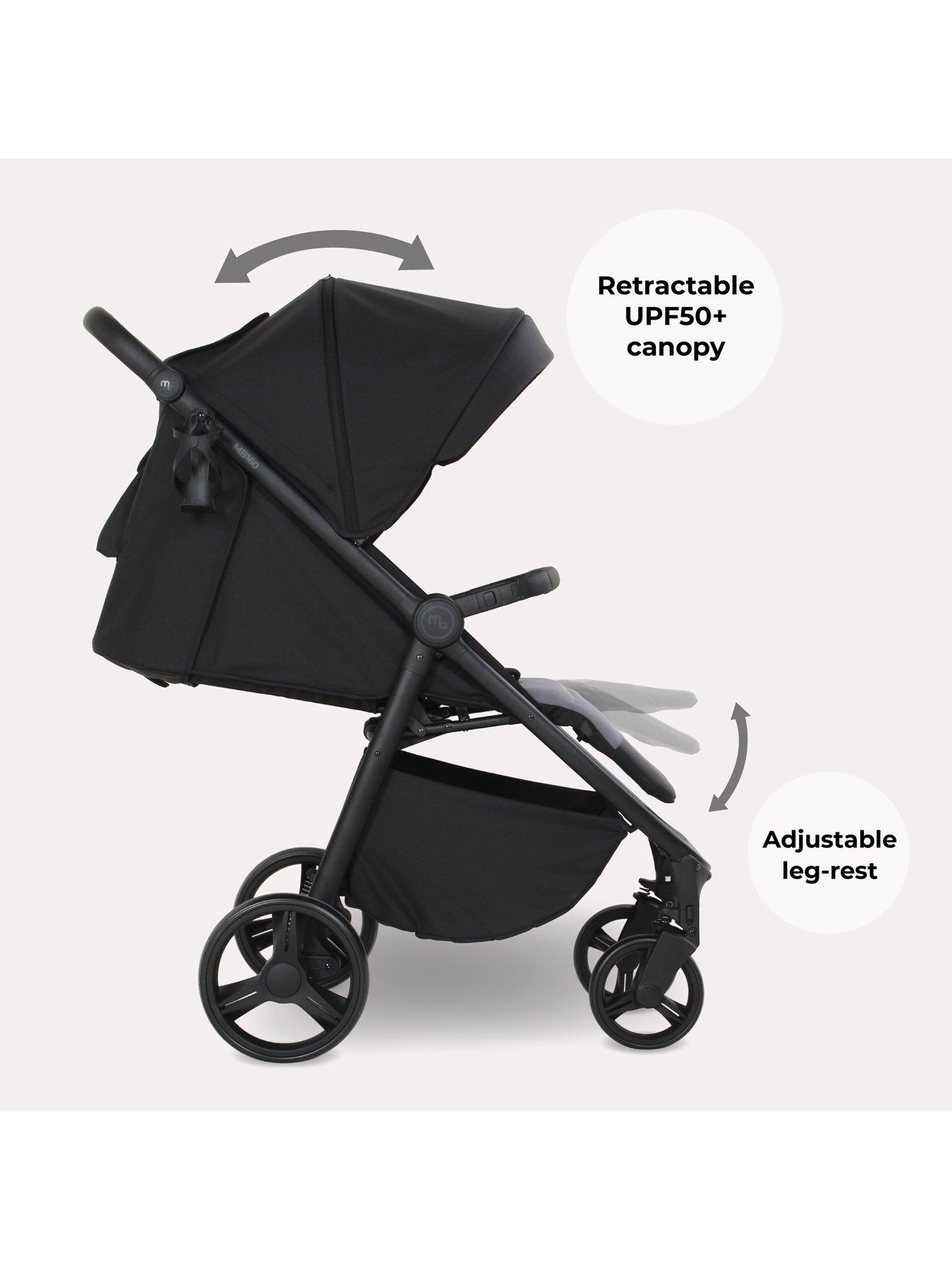 Image 3 of 8 of My Babiie MB160 Plus Pushchair - Black & Grey