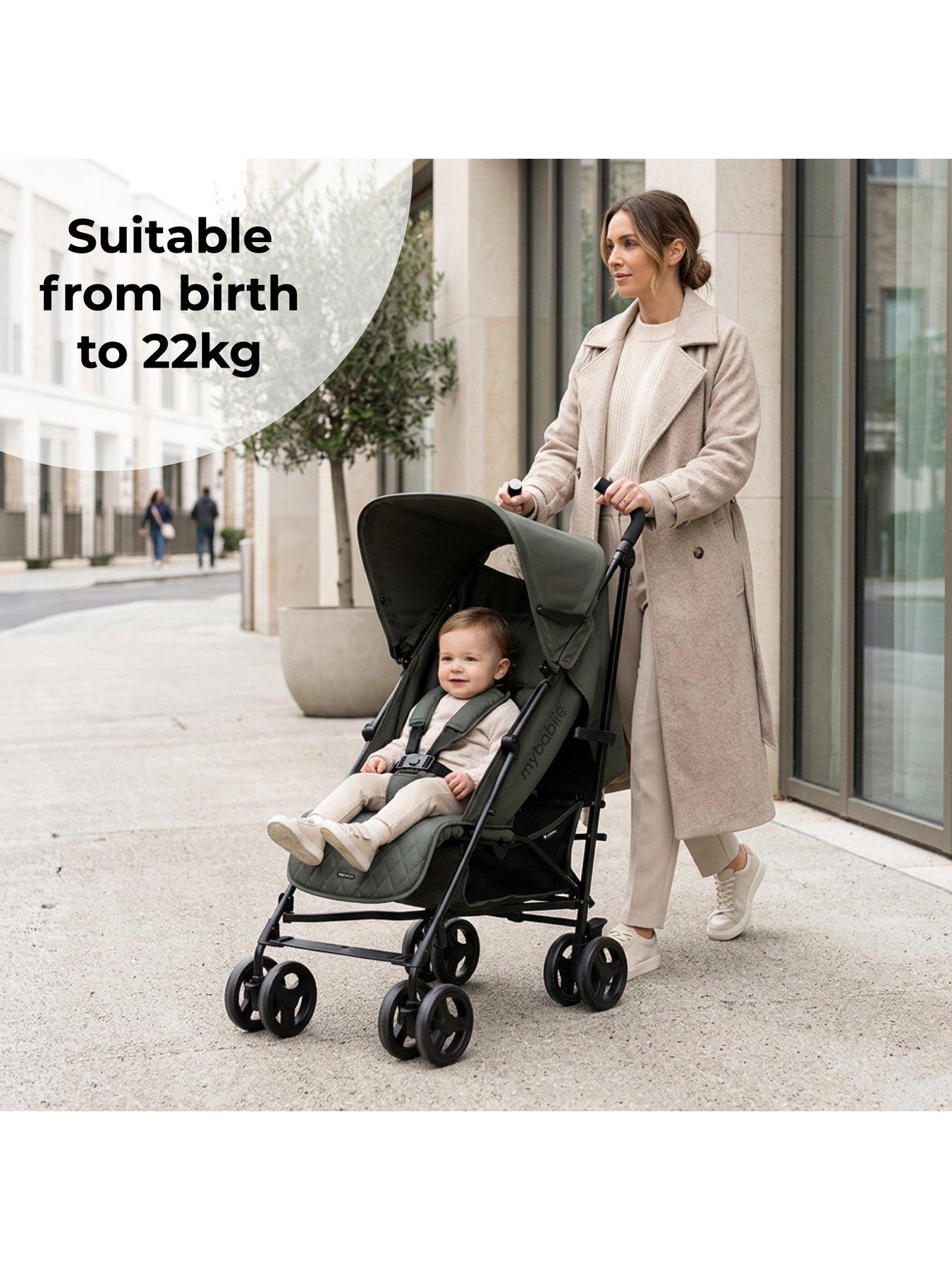 Image 2 of 8 of My Babiie MB01 Lightweight Stroller - Forest Green