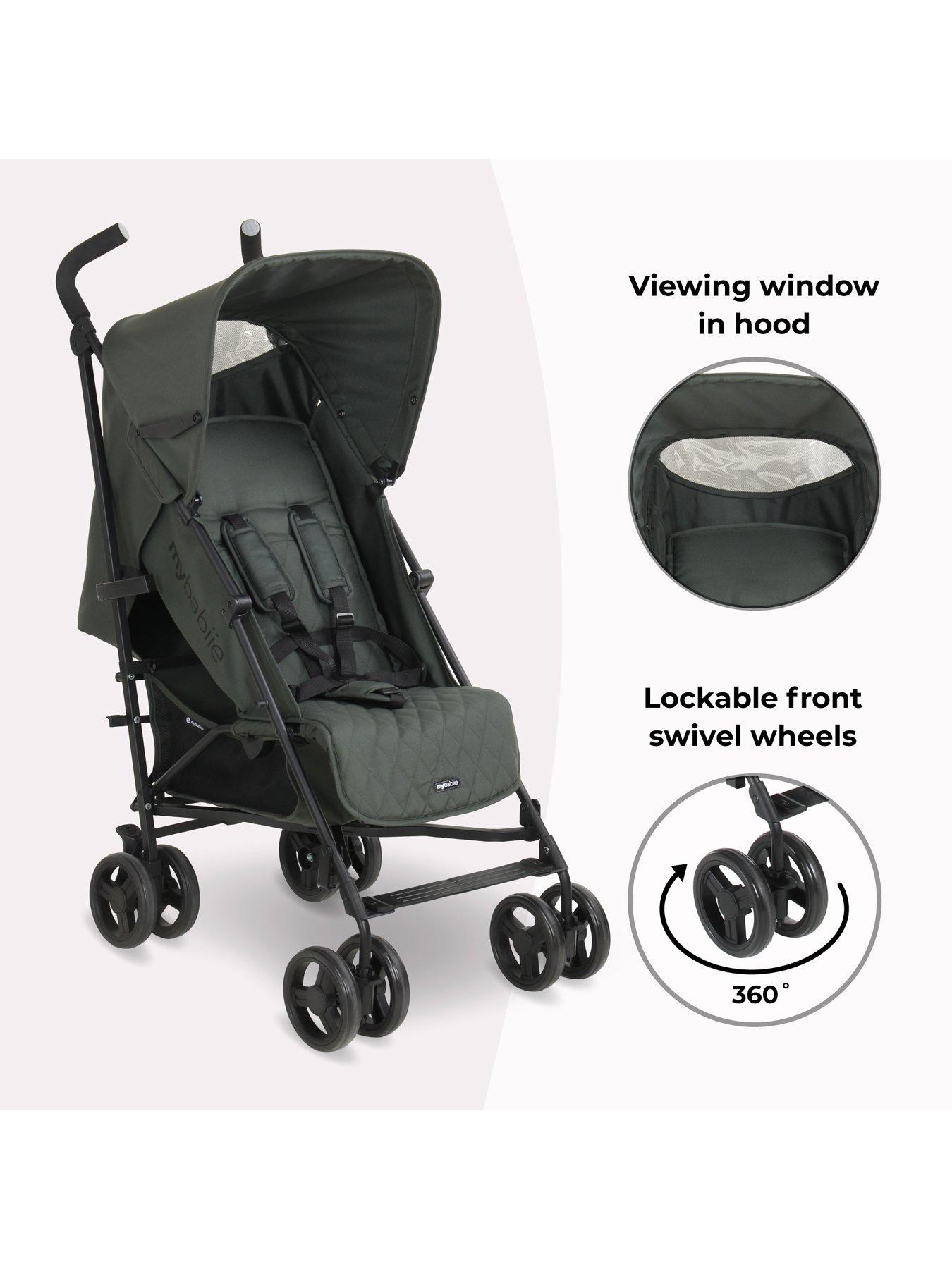 Image 4 of 8 of My Babiie MB01 Lightweight Stroller - Forest Green