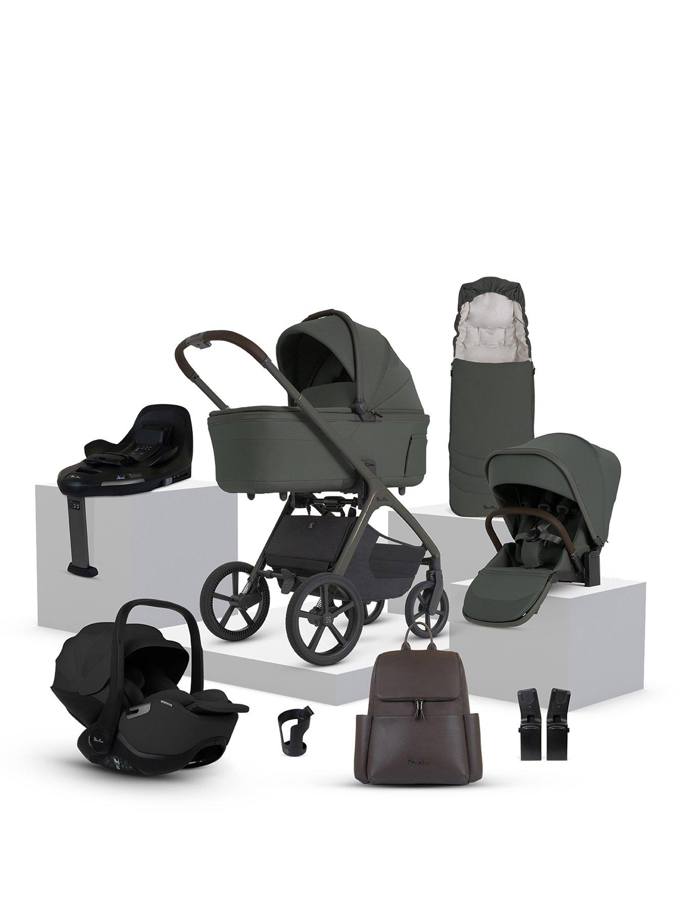 Silver Cross Cove 2 360 Car Seat Bundle Pewter - Iconic Black