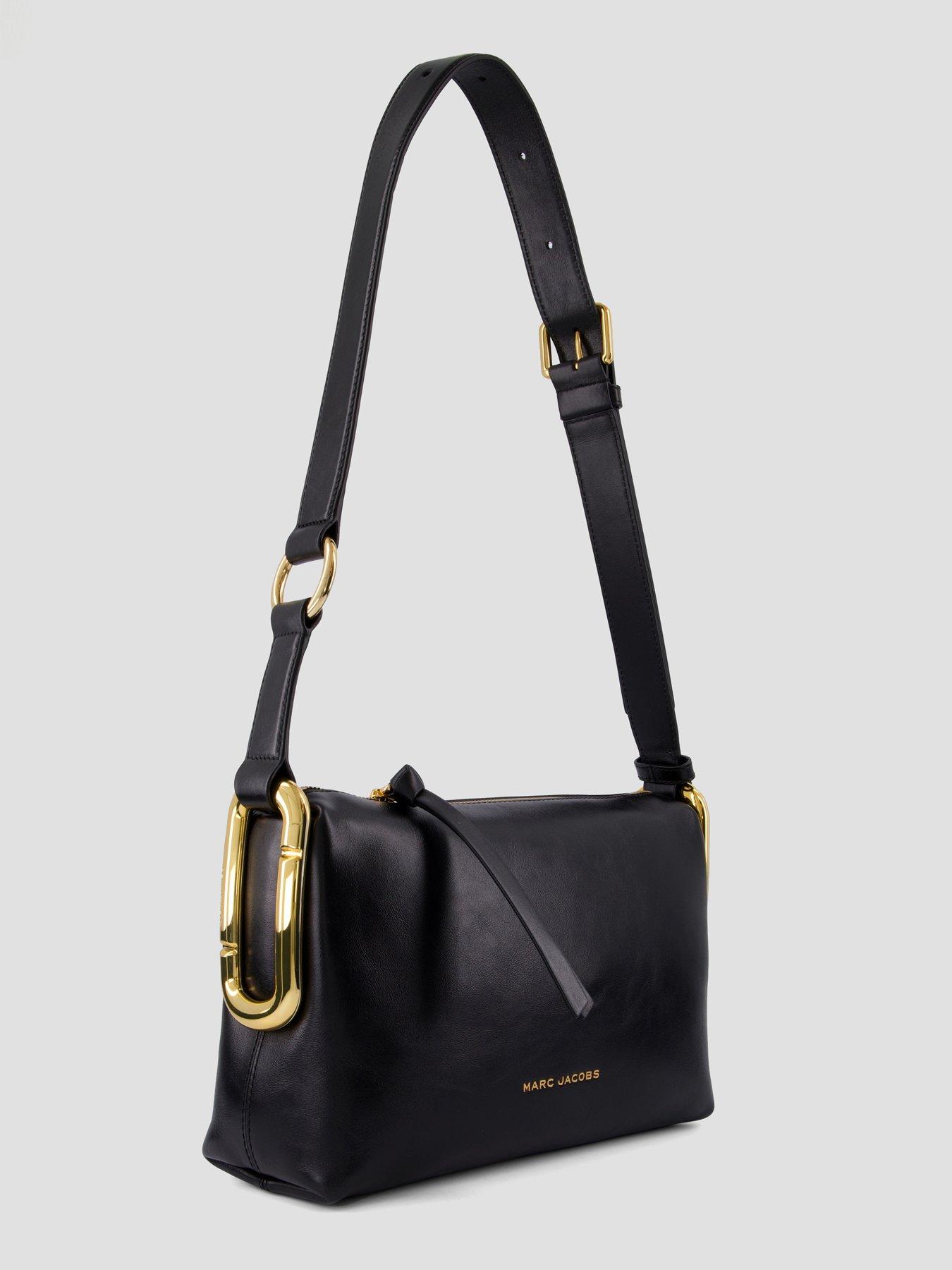 Image 2 of 6 of MARC JACOBS Womens The Scene Smooth Leather Gold Hardware Messenger Bag - Black