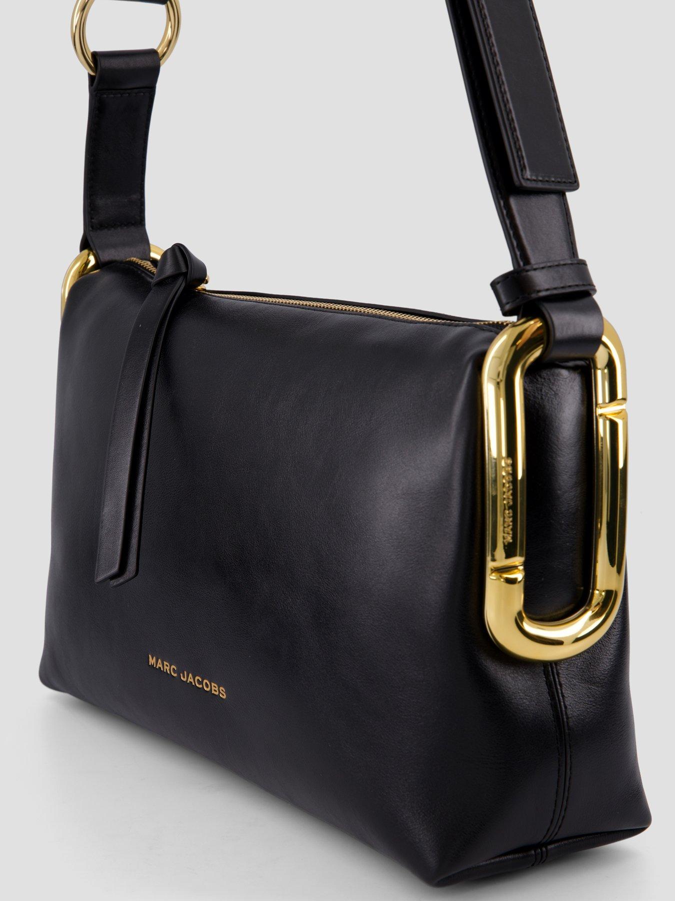 Image 4 of 6 of MARC JACOBS Womens The Scene Smooth Leather Gold Hardware Messenger Bag - Black