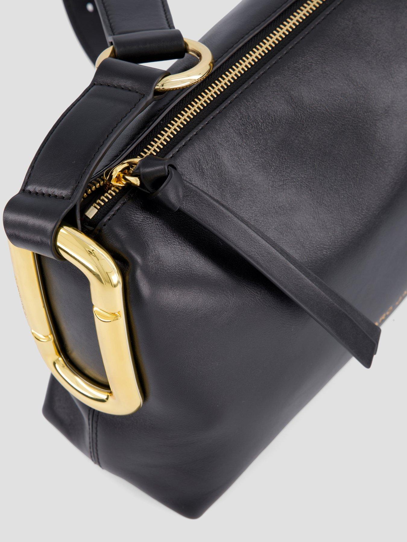 Image 5 of 6 of MARC JACOBS Womens The Scene Smooth Leather Gold Hardware Messenger Bag - Black