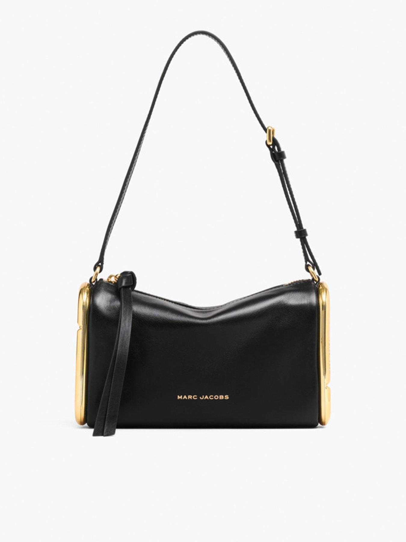 MARC JACOBS Womens The Scene Gold-Tone Hardware Zip-Top Shoulder Bag - Black