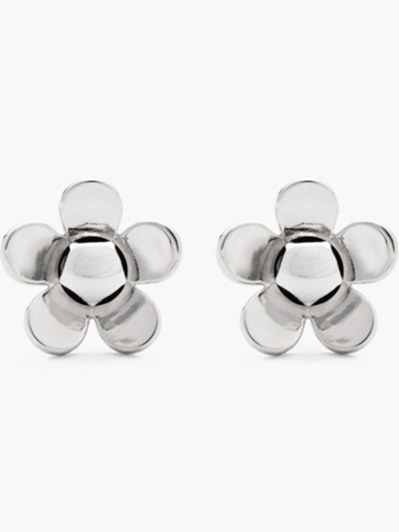 MARC JACOBS Womens Daisy Silver-Tone Polished Stud Earrings - Silver
