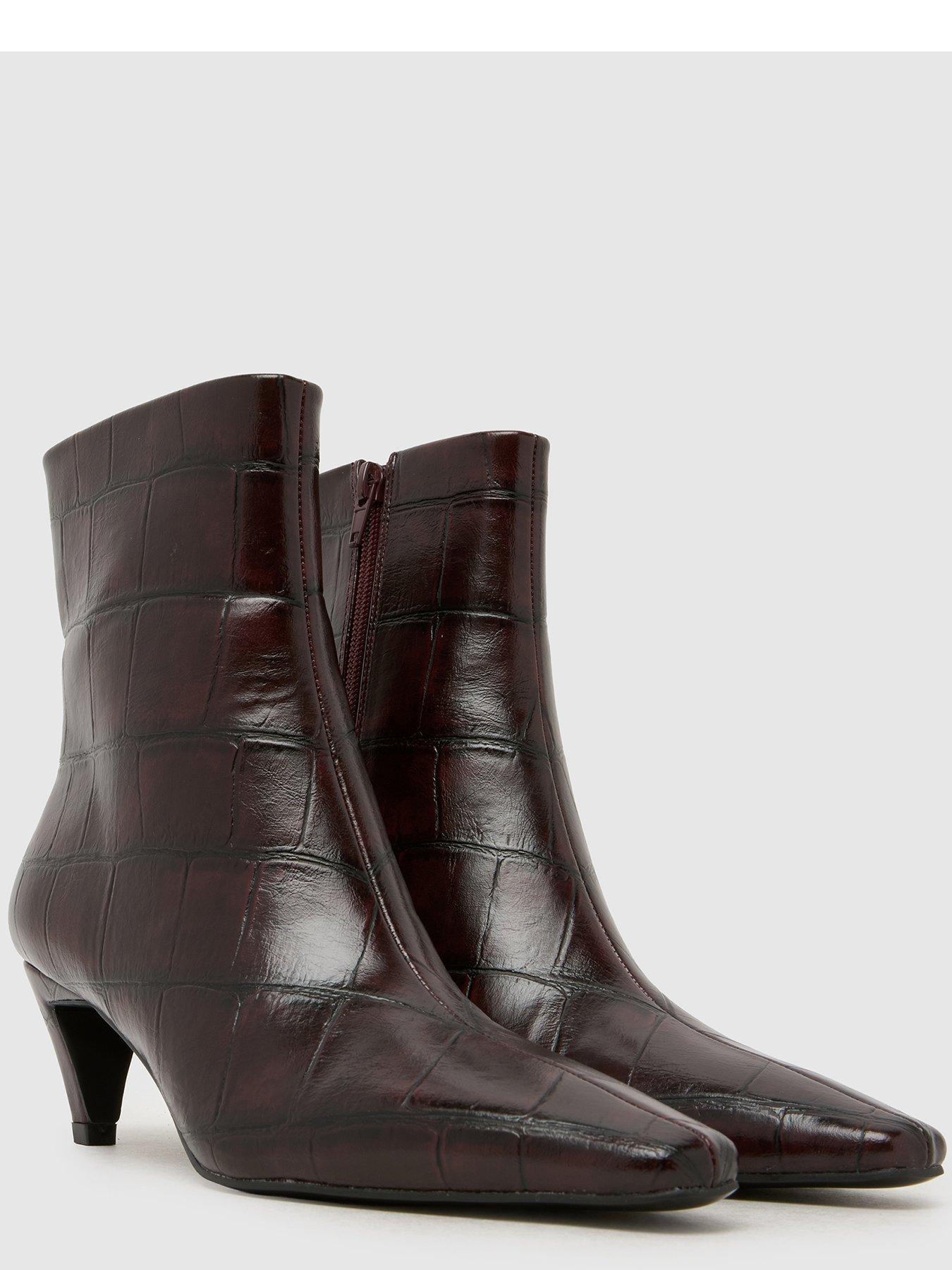 Image 2 of 4 of Schuh Brooklyn Kitten Heeled Boots - Black