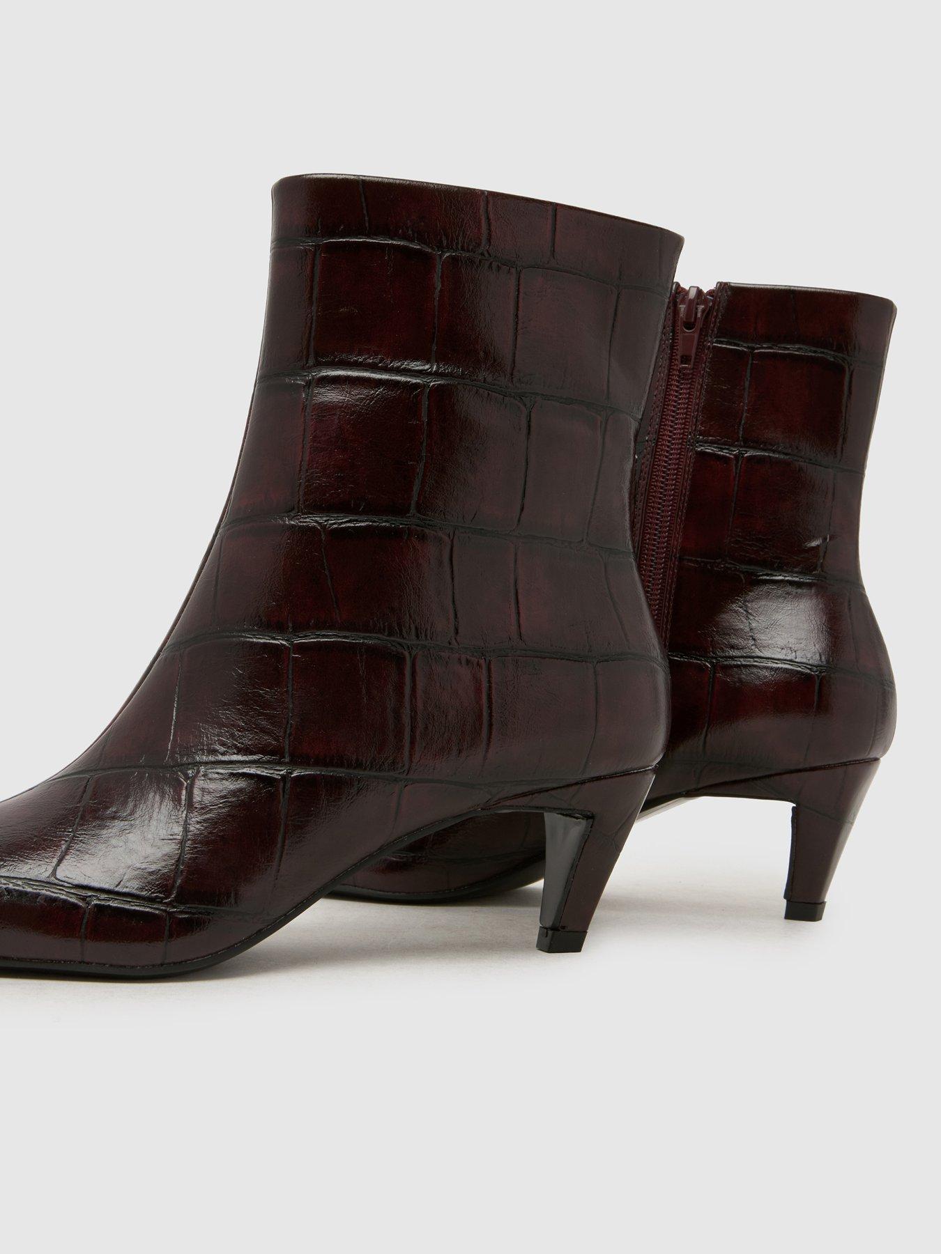 Image 4 of 4 of Schuh Brooklyn Kitten Heeled Boots - Black