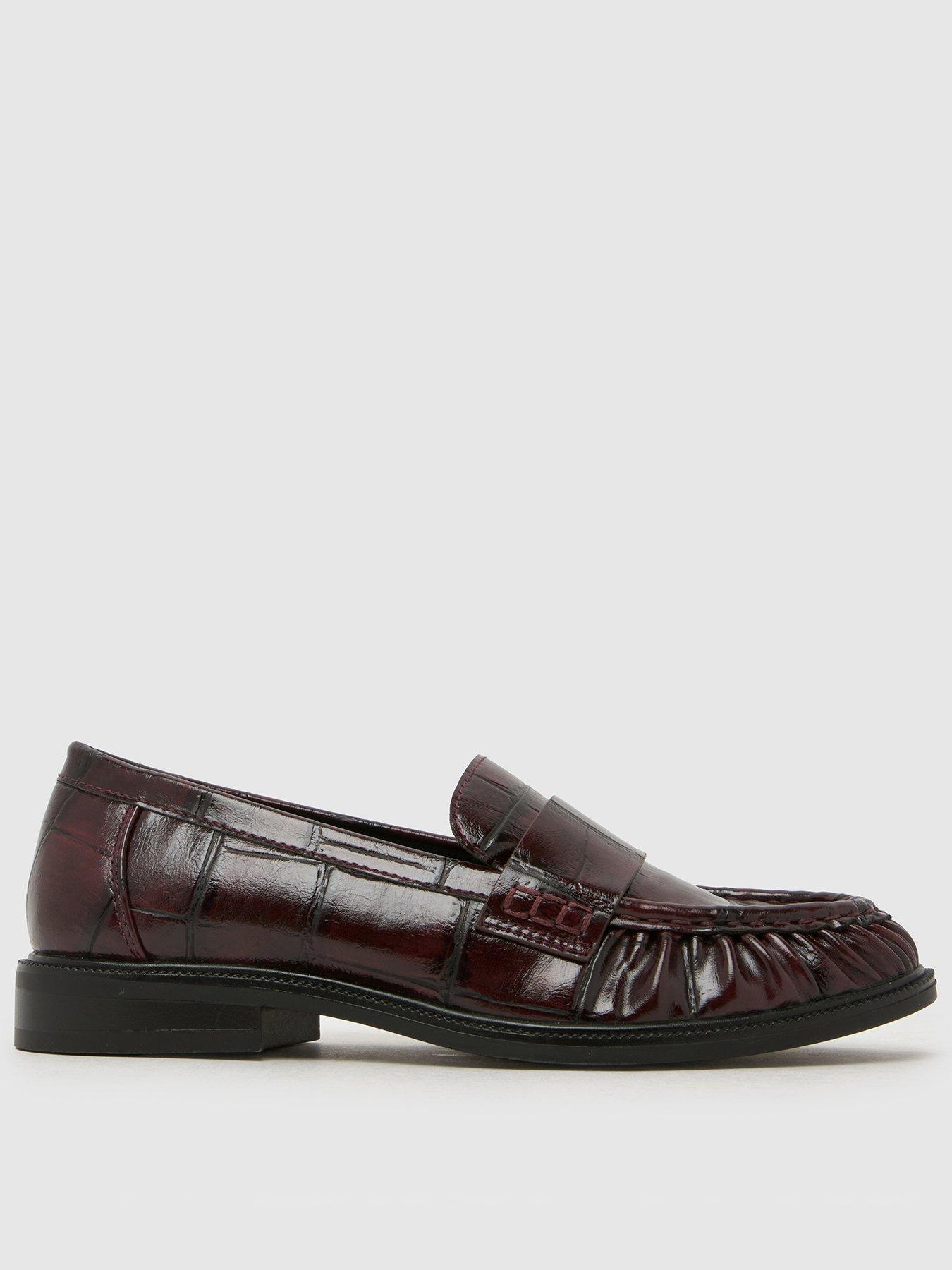 Schuh Lotion Ruched Loafers - Red
