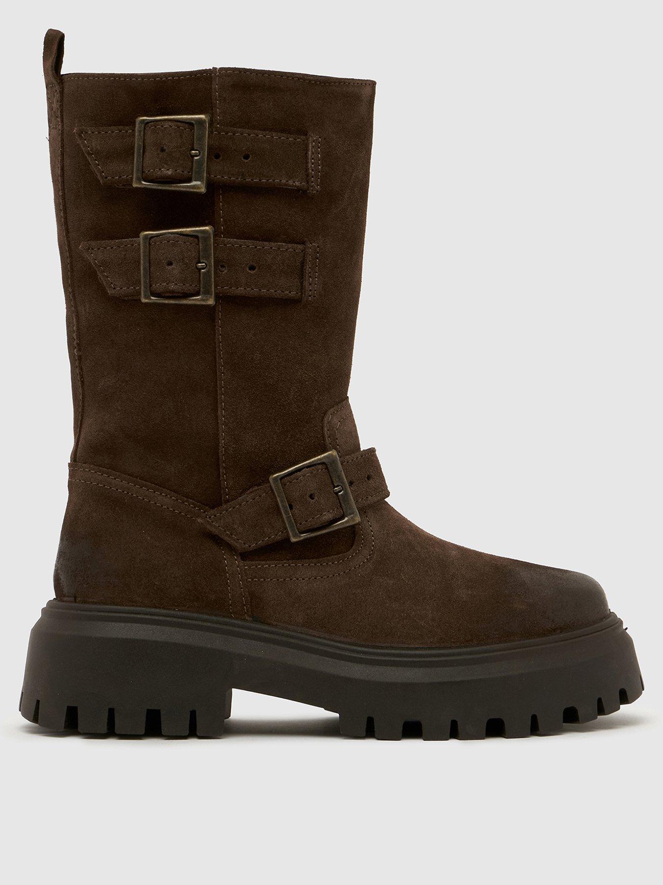 Image 1 of 4 of Schuh Danbury Biker Buckle Boot - Brown