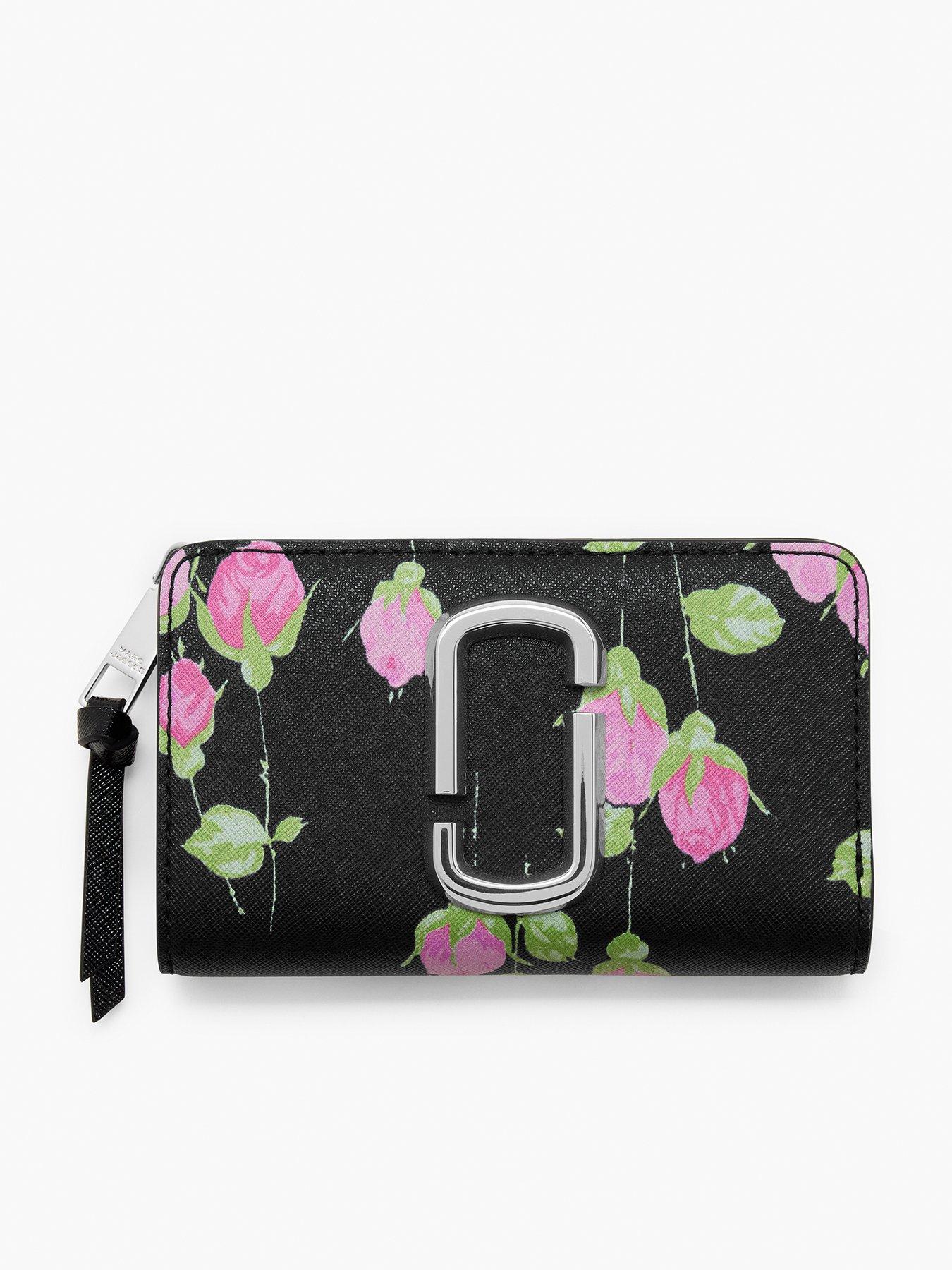MARC JACOBS The Compact Wallet - Black/Floral