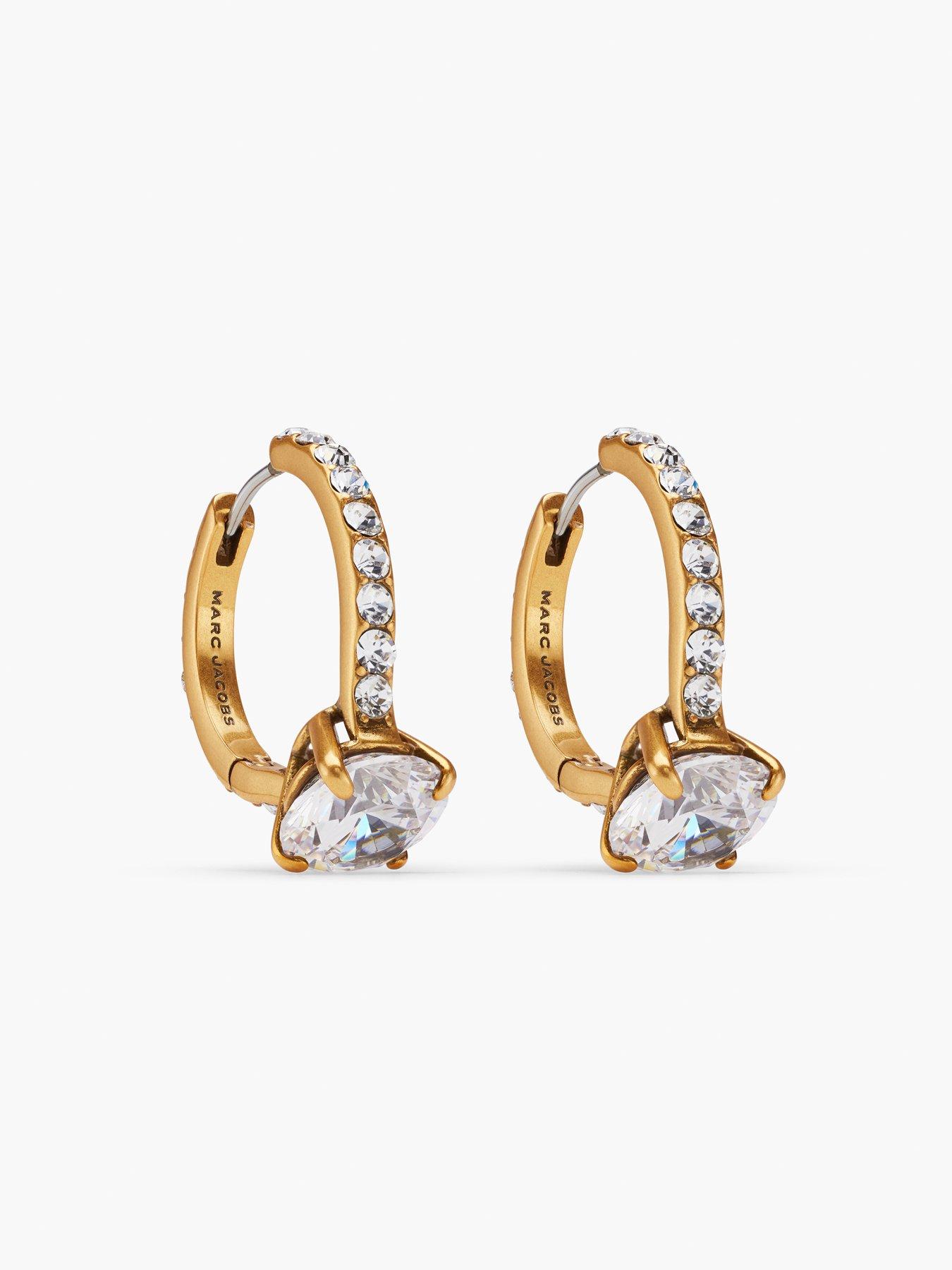 Image 4 of 4 of MARC JACOBS Proposal Ring Hoop Earrings - Gold