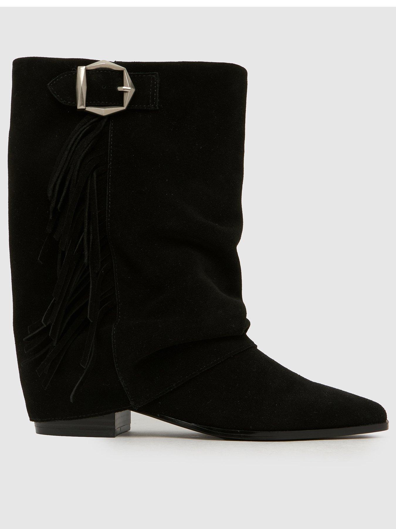 Image 1 of 4 of Schuh Dizzy Tassel Western Boot - Black