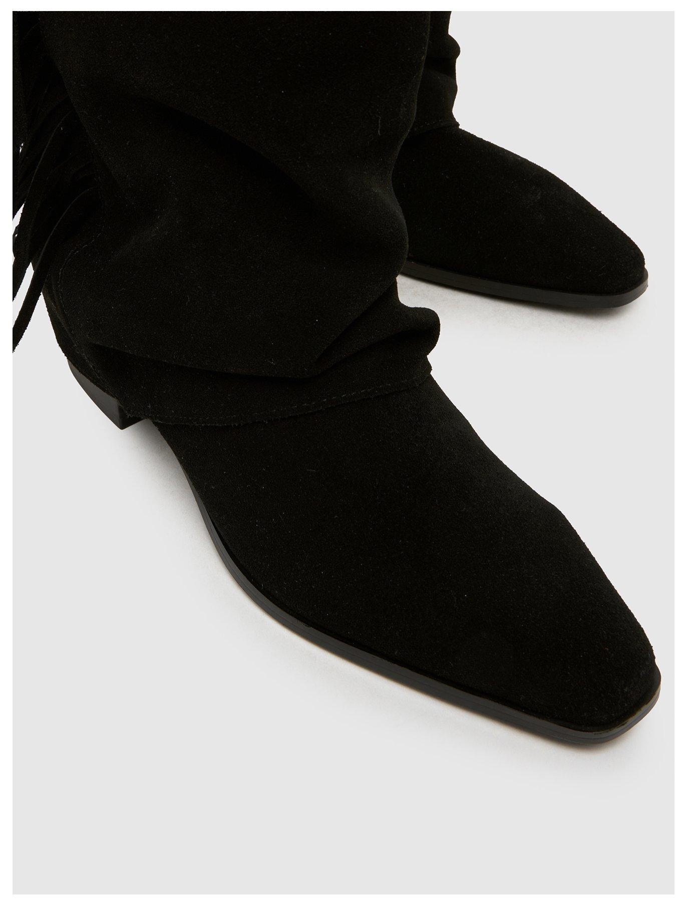 Image 3 of 4 of Schuh Dizzy Tassel Western Boot - Black