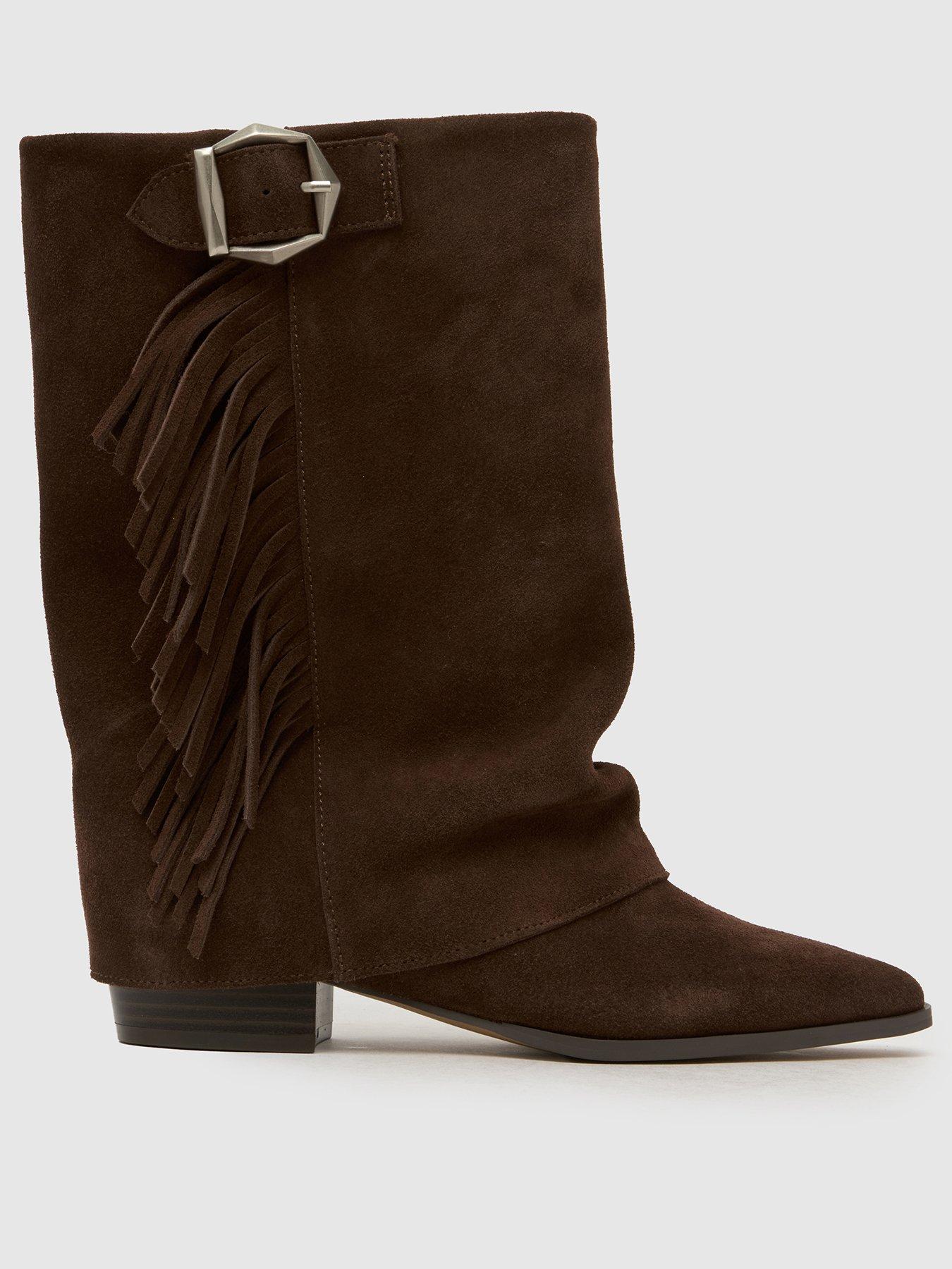 Image 1 of 4 of Schuh Dizzy Tassel Western Boot - Brown