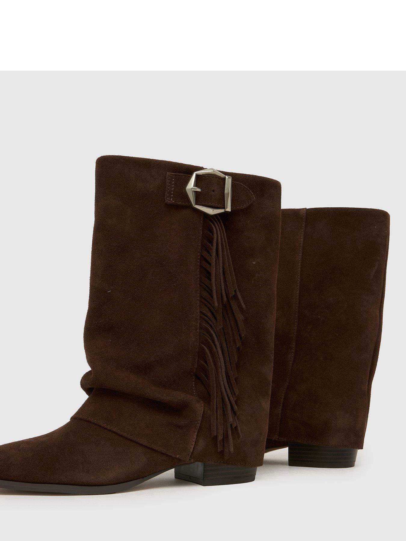 Image 4 of 4 of Schuh Dizzy Tassel Western Boot - Brown