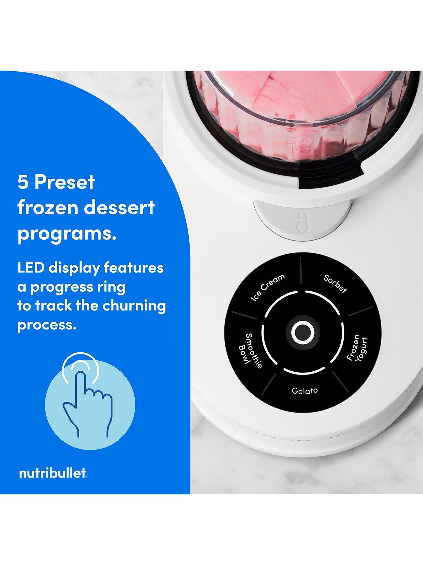 Image 5 of 8 of NUTRIBULLET chill ice cream and frozen dessert maker (matte white)