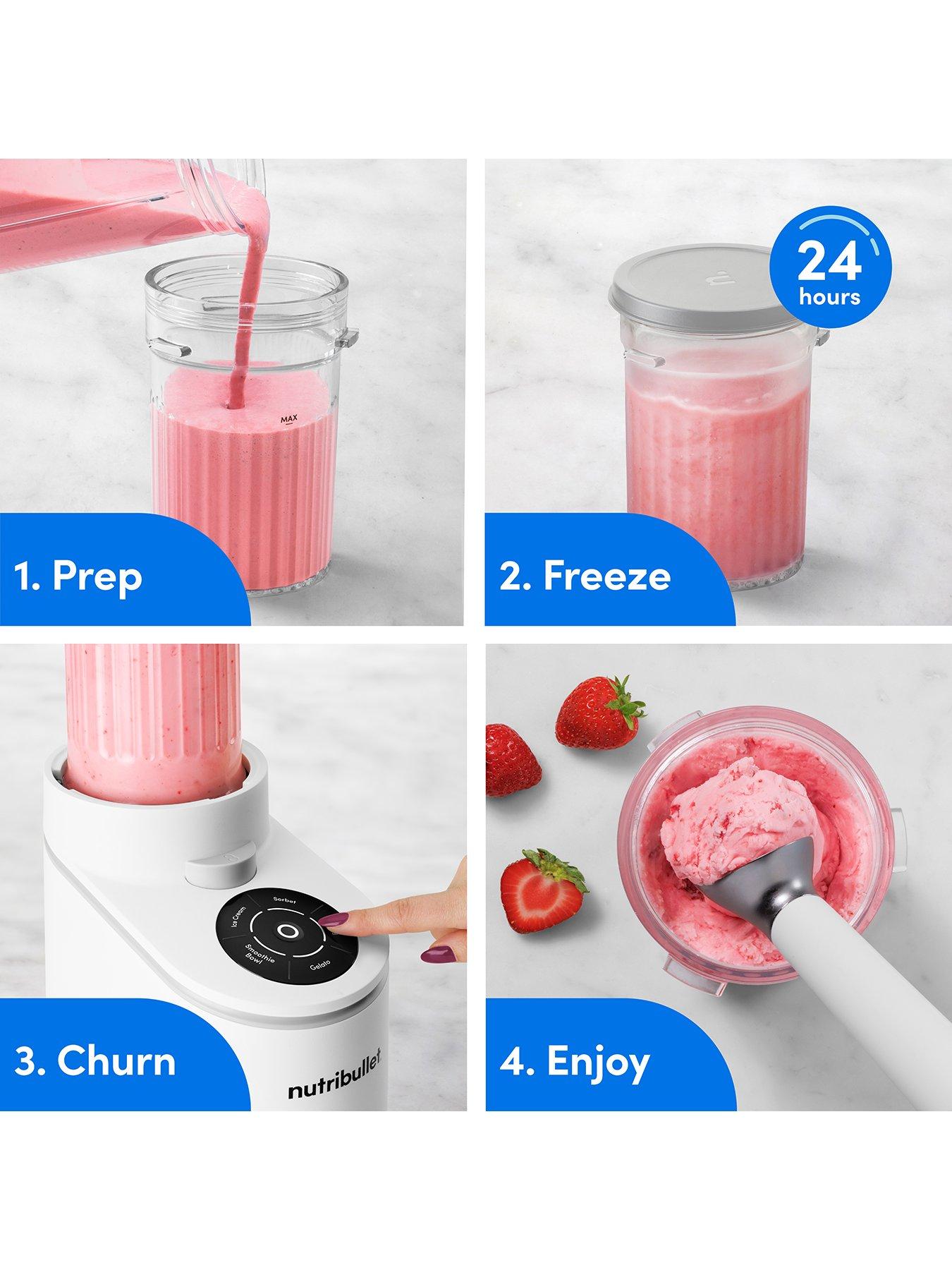 Image 7 of 8 of NUTRIBULLET chill ice cream and frozen dessert maker (matte white)