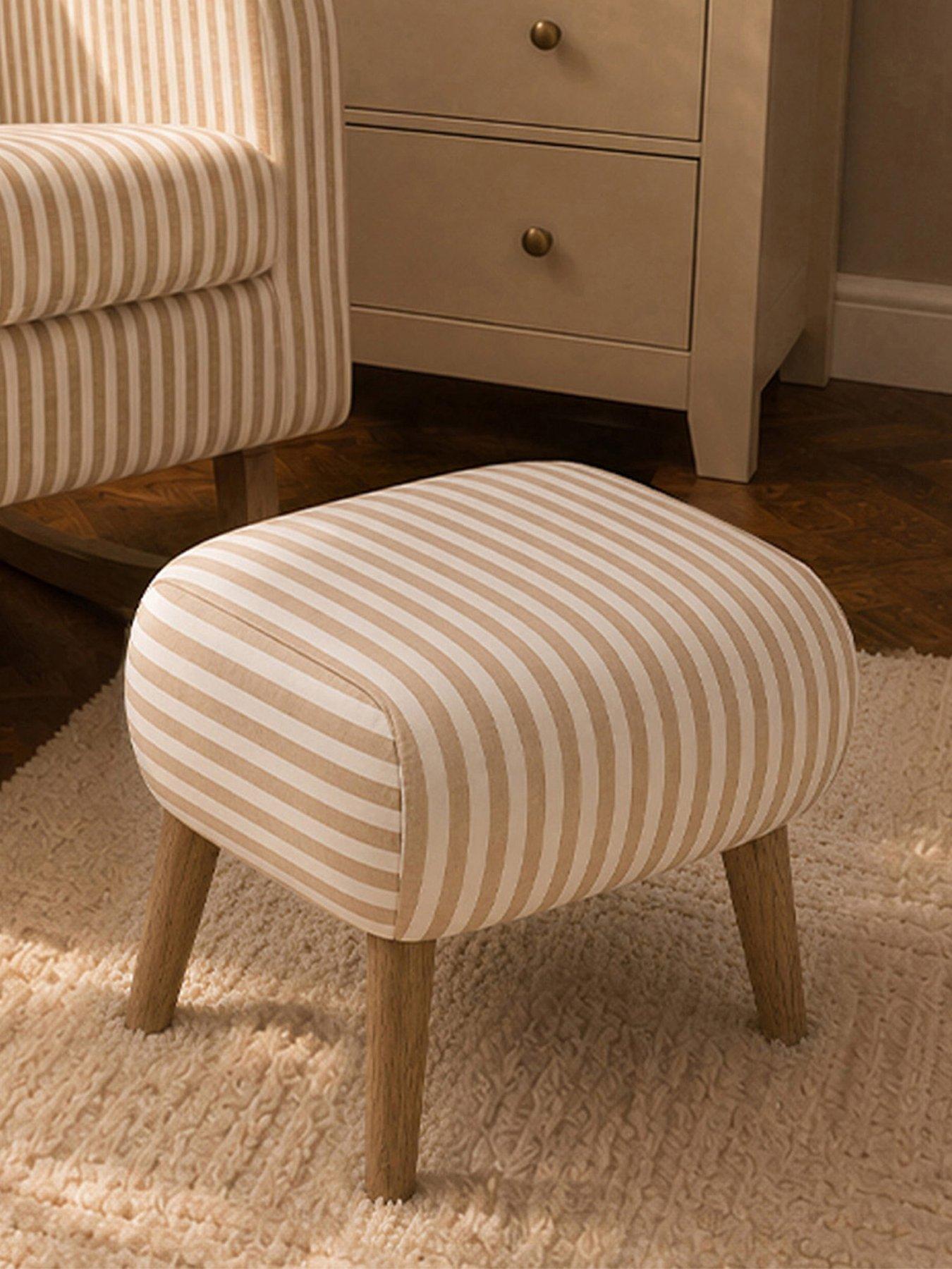 Etta Footstool - Beach Stripe - Image 2