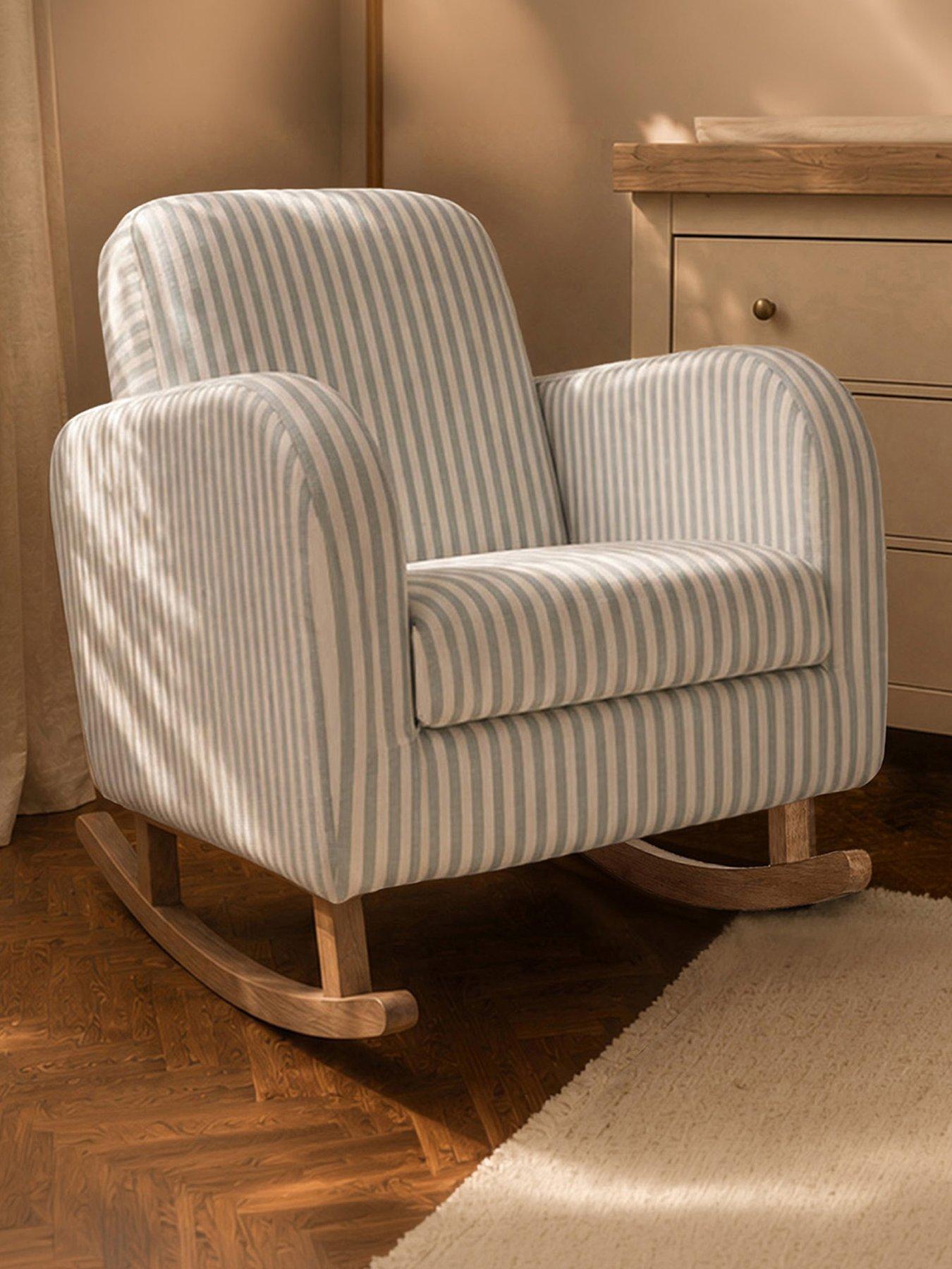Image 1 of 7 of CuddleCo Etta Nursing Chair - Sea Salt Stripe