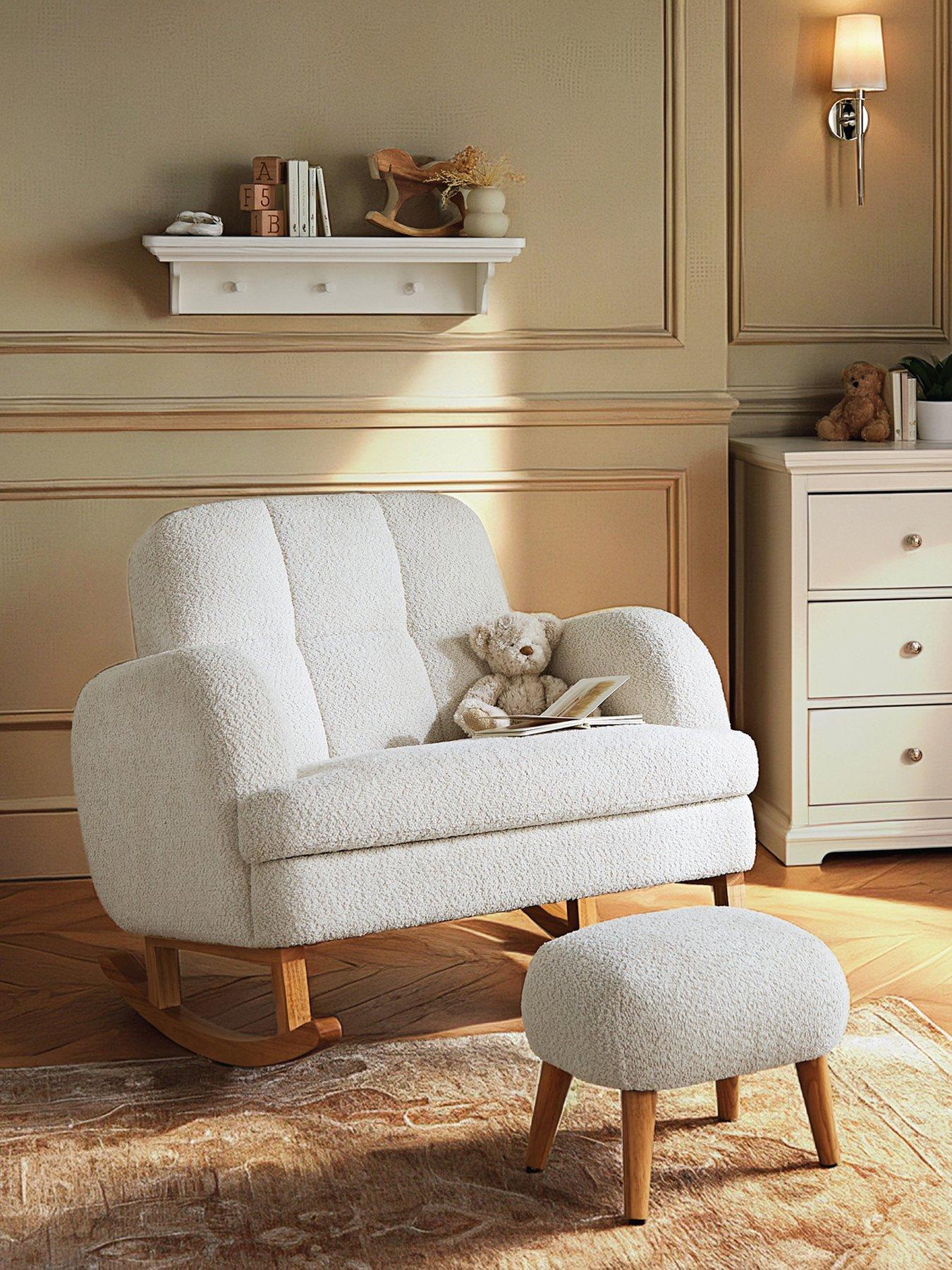 CuddleCo Etta Cuddle Nursing Chair & Footstool, Off White
