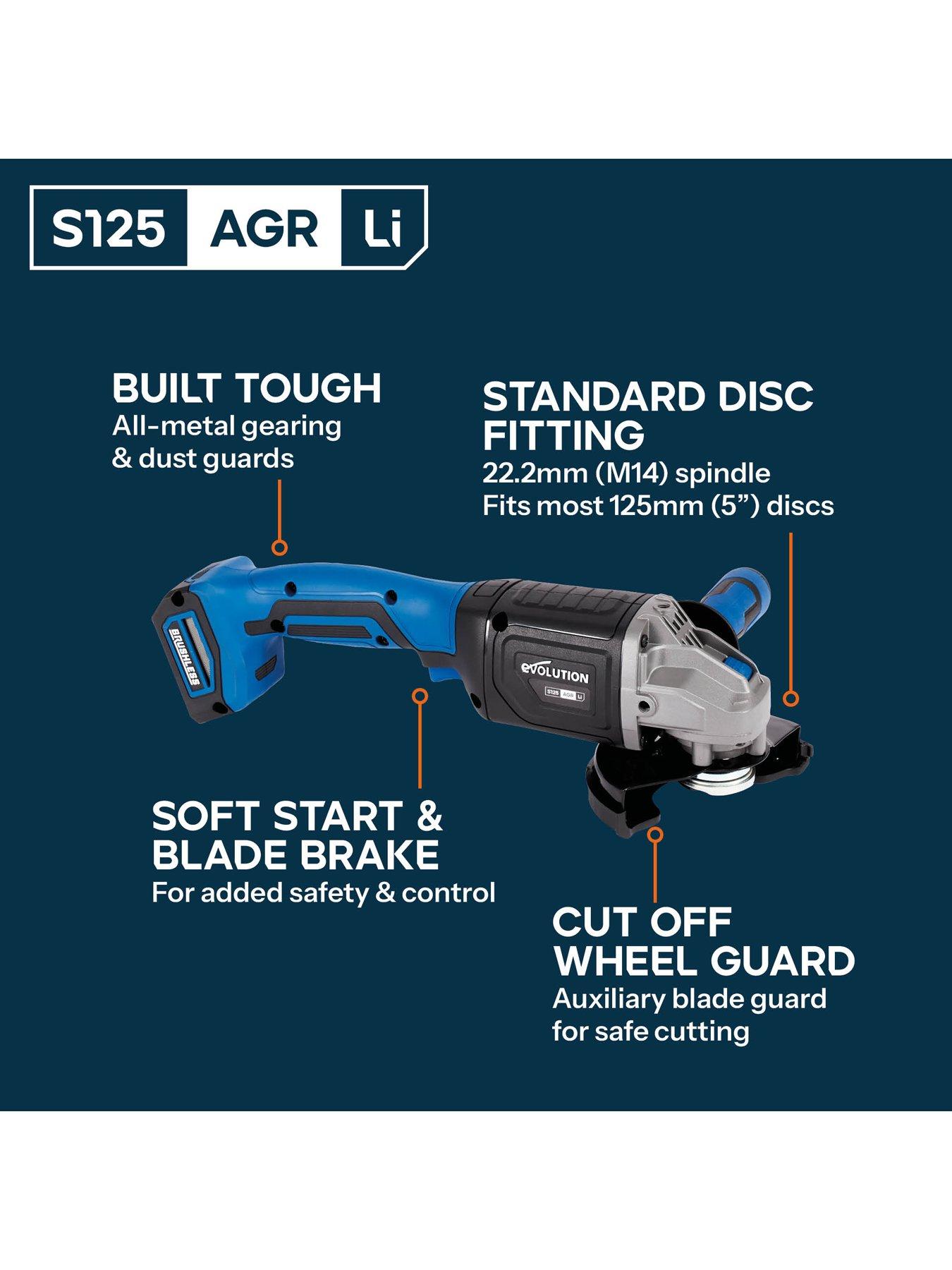 Image 7 of 7 of Evolution S125AGR-Li Angle Grinder 2ah Battery