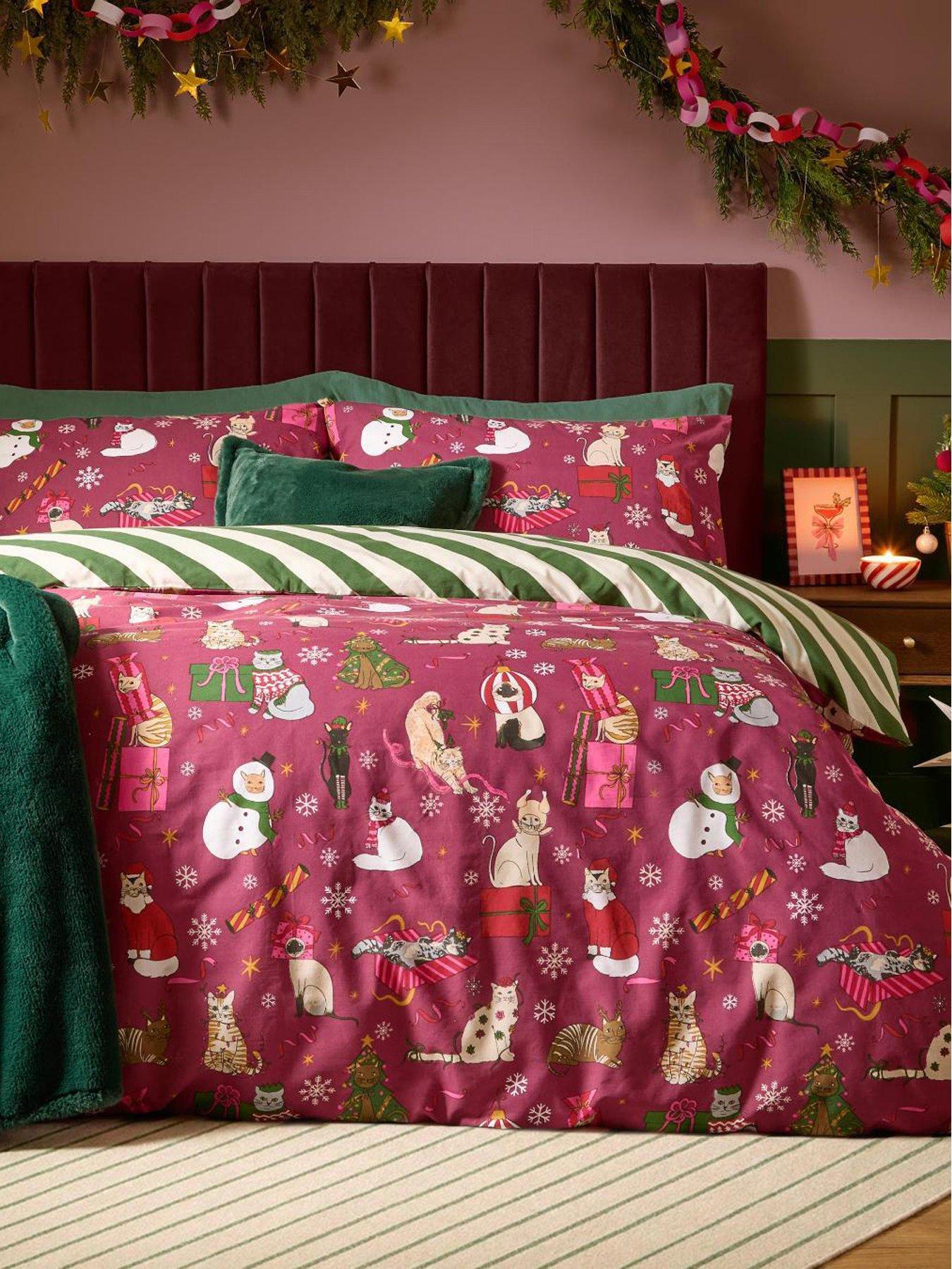 Furn Brown Feline Festive Duvet Cover Set - Image 5