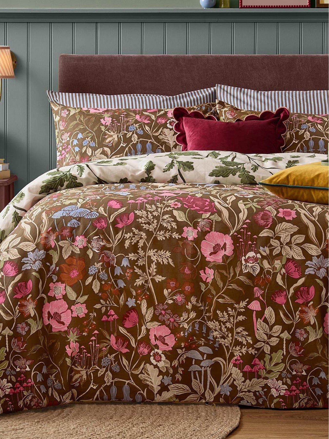 Image 4 of 4 of Furn Forest Bloom Duvet Set Chocolate