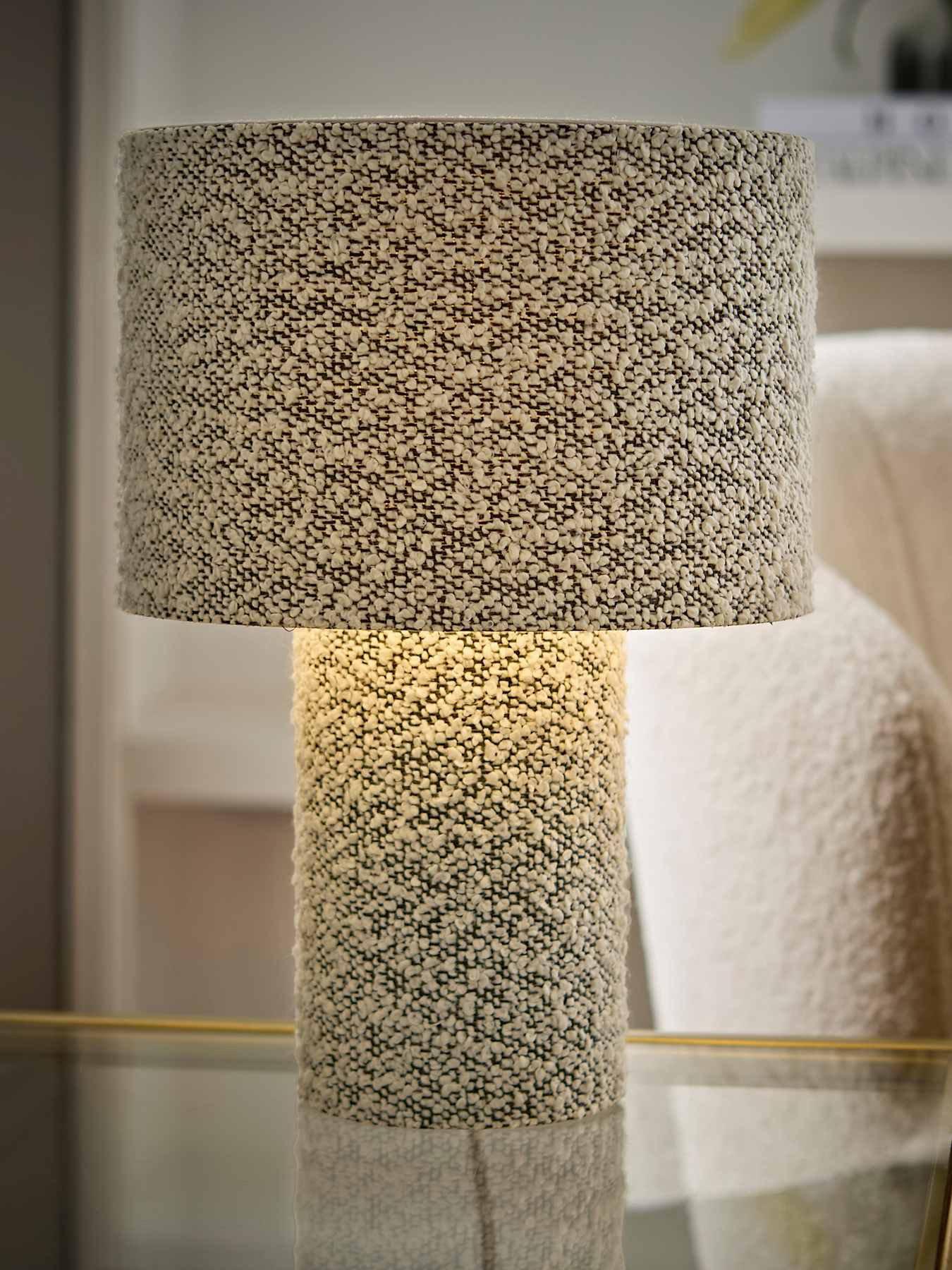 ValueLights - Table Lamp - Boucle - Grey - 320 x 220 x 220cm - Image 5