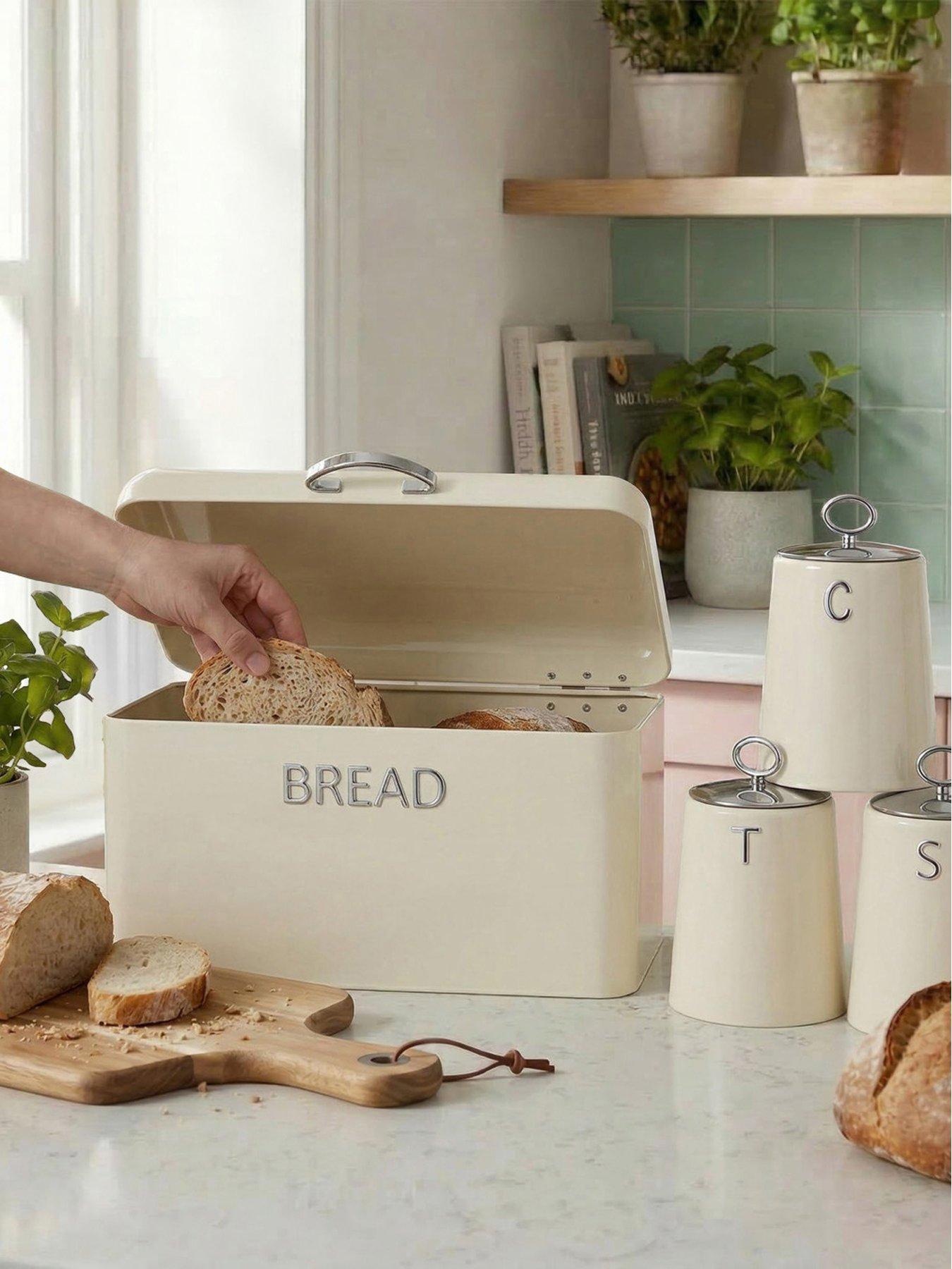 Salter Retro Bread Bin Cream
