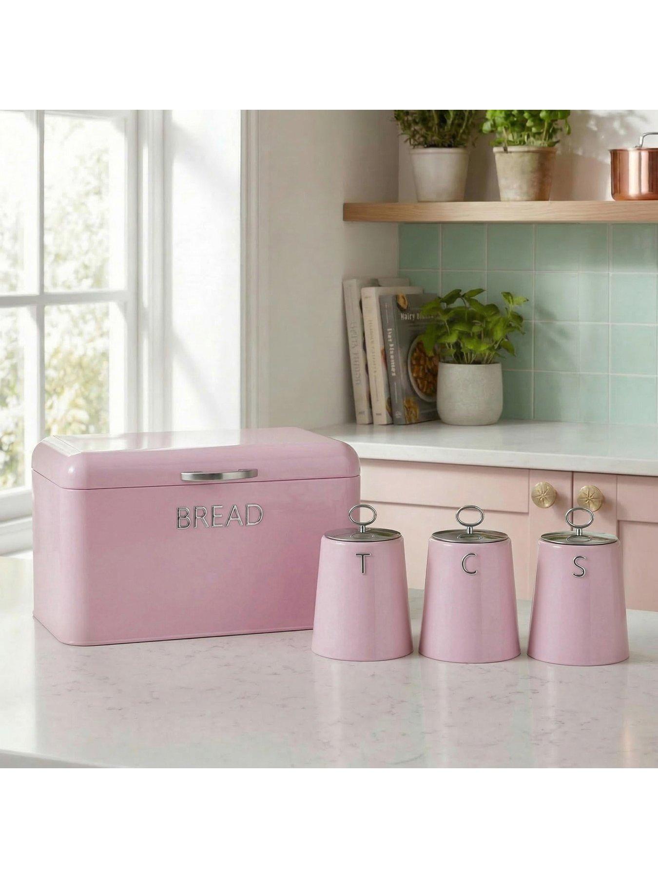Image 3 of 5 of Salter Salter Retro Bread Bin Pink