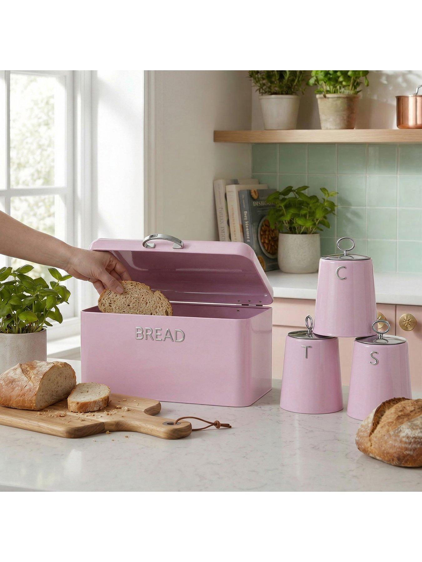Image 3 of 5 of Salter Salter Retro 3pc Canister Set Pink