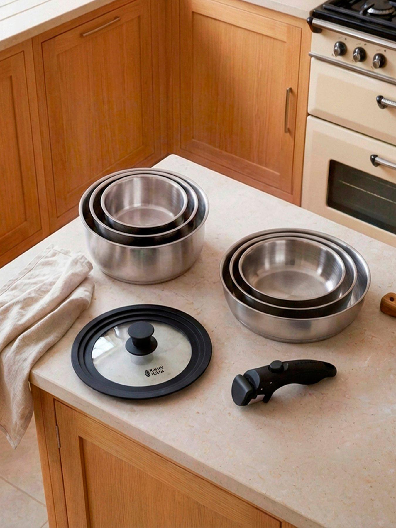 Russell Hobbs Stainless Steel Smart Clip 8 Piece Cookware Set