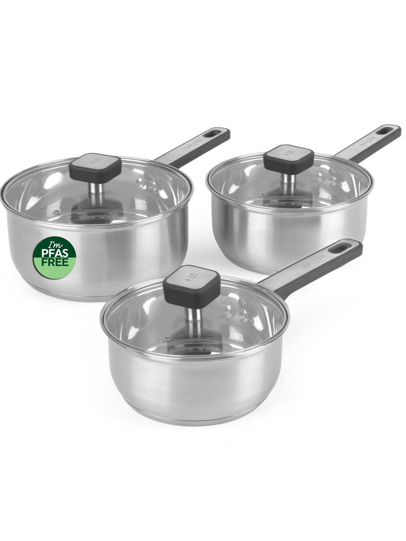 Salter Expert 3pc Saucepan Set